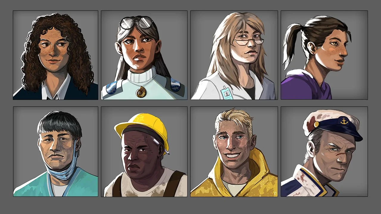Portraits featuring characters from the backstory (2)