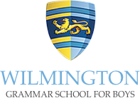 A shield crest with a blue lion on a yellow background, and text beneath that reads 'Ace of Kings' with a colorful rainbow stripe underneath.