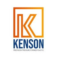 Kenson logo with orange and blue text, slogan 'Precision Pressure, Formed Plastic'.