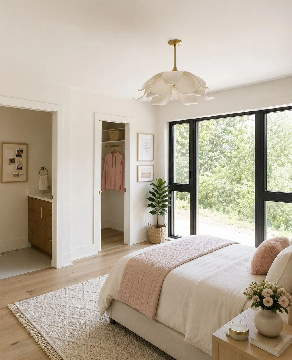 A kids&rsquo; or guest bedroom designed with room to grow. 🤍⁠
⁠
Floor-to-ceiling windows fill the space with natural light, while a separate walk-in closet and private 4-piece ensuite give this bedroom a sense of independence all its own.⁠
⁠
Bright,