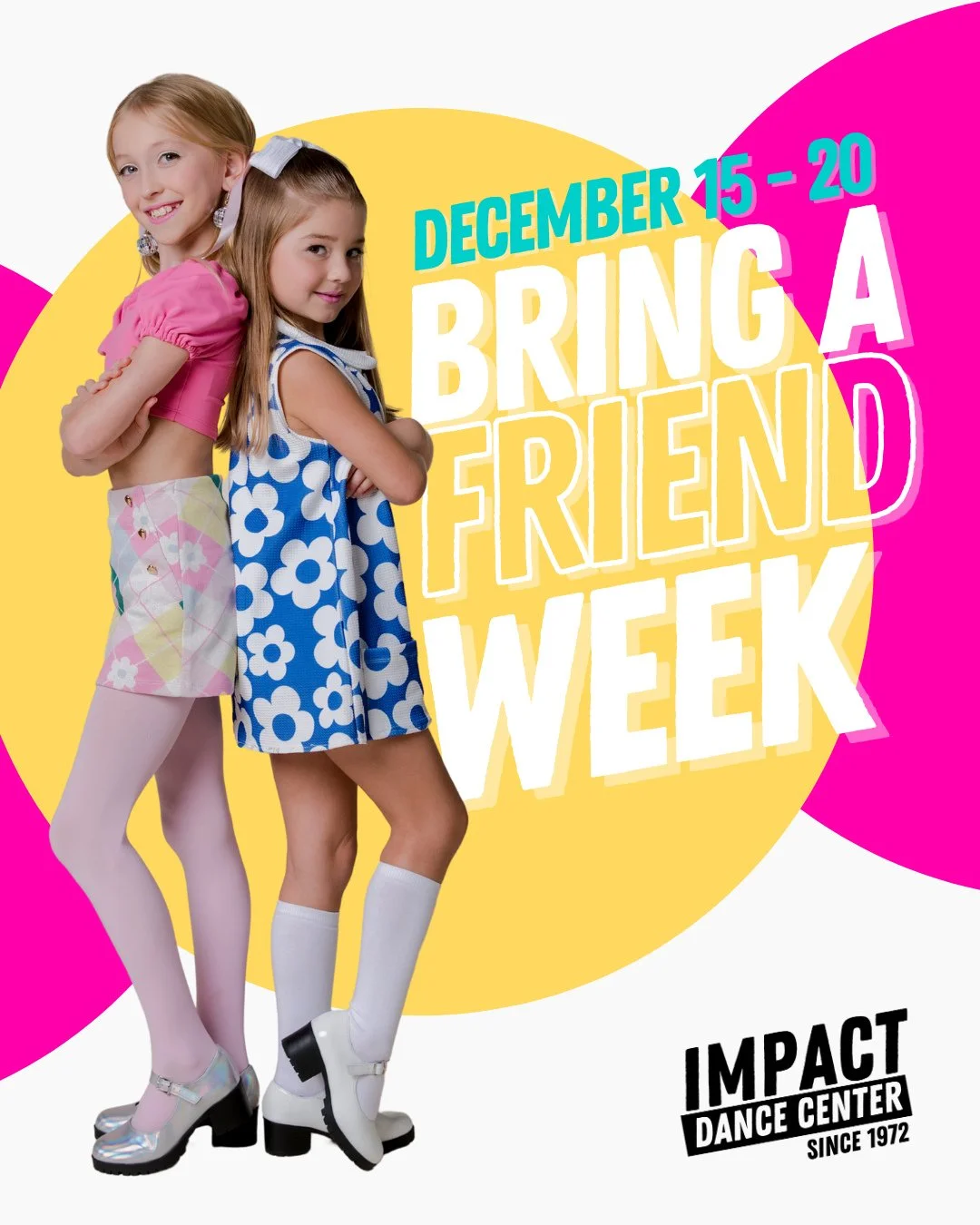 💜 Bring a Friend Week starts TOMORROW! 💜⁠
⁠
December 15&ndash;20 &bull; Los Al &amp; Cypress⁠
⁠
We&rsquo;re so excited to welcome all of your friends, cousins, teammates, and classmates into the studio this week! Make sure your guest:⁠
⁠
👉 Meets t