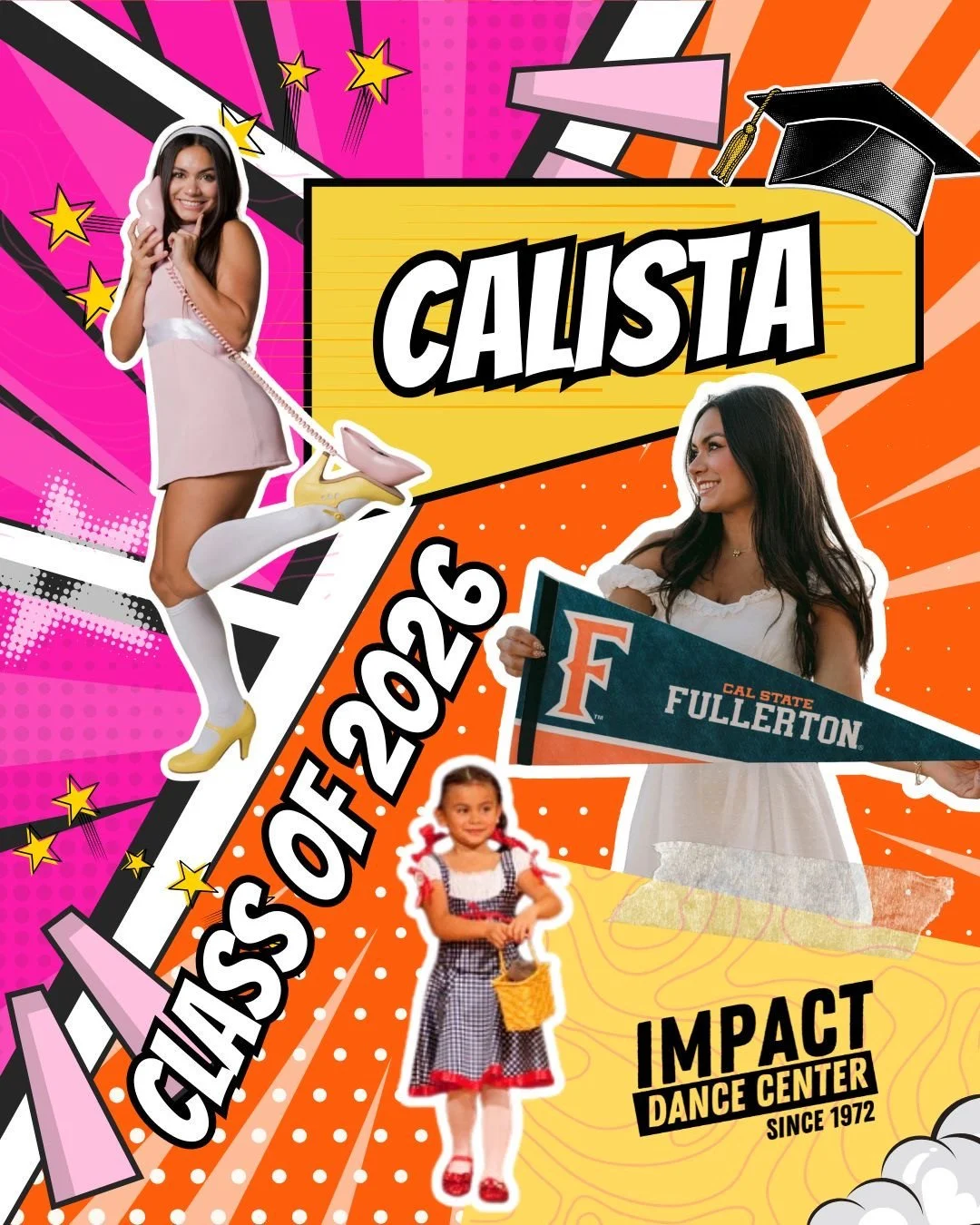 ✨🎓 ALL ABOUT CALISTA 🎓✨⁠
If you&rsquo;ve spent even five minutes around Calista, you already know her superpower is making people feel seen, supported, and hyped up 🫶 One of her favorite memories at Impact was being named the Hype Man Award at Nat