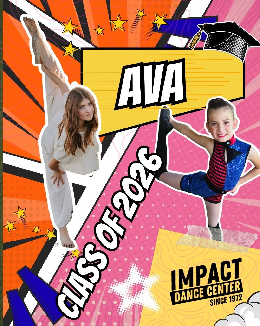 ✨🎓 ALL ABOUT AVA 🎓✨⁠
One of Ava&rsquo;s favorite memories at Impact was competing with her team and having one of those performances where everything just clicked 💫 The energy, the timing, the trust between teammates&hellip; all of it. She shared 
