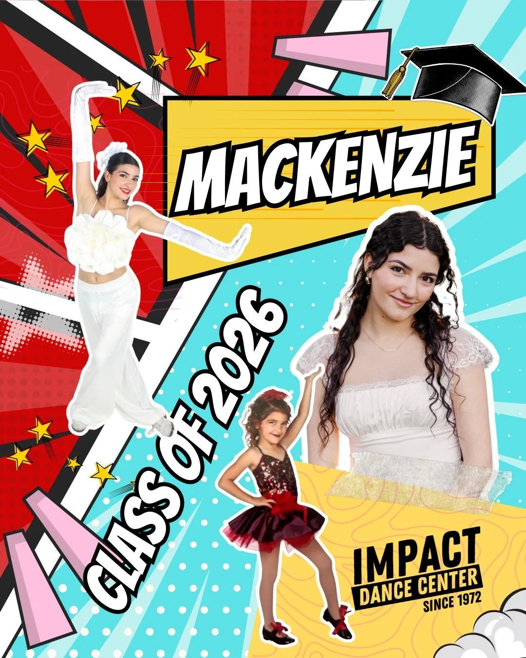 ✨🎓 ALL ABOUT MACKENZIE 🎓✨⁠
If you know Mackenzie, you know she&rsquo;s the perfect mix of insanely smart, hardworking, talented, and all the while still super down to earth 💫 Some of her favorite memories at Impact happened during rehearsal breaks