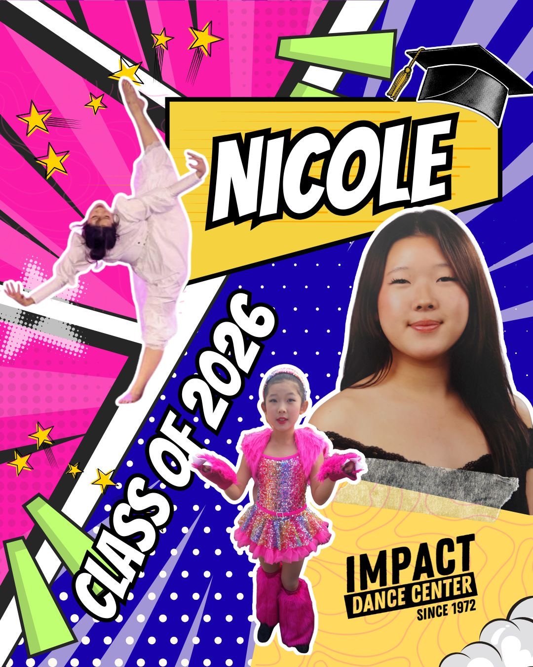 ✨🎓 ALL ABOUT NICOLE 🎓✨⁠
Nicole is one of those dancers who just loves to WORK 👏✨ Rehearsals, long hours in the studio, pushing herself, creating with teammates, training hard alongside people she loves&hellip; that&rsquo;s her happy place 💫⁠
She 