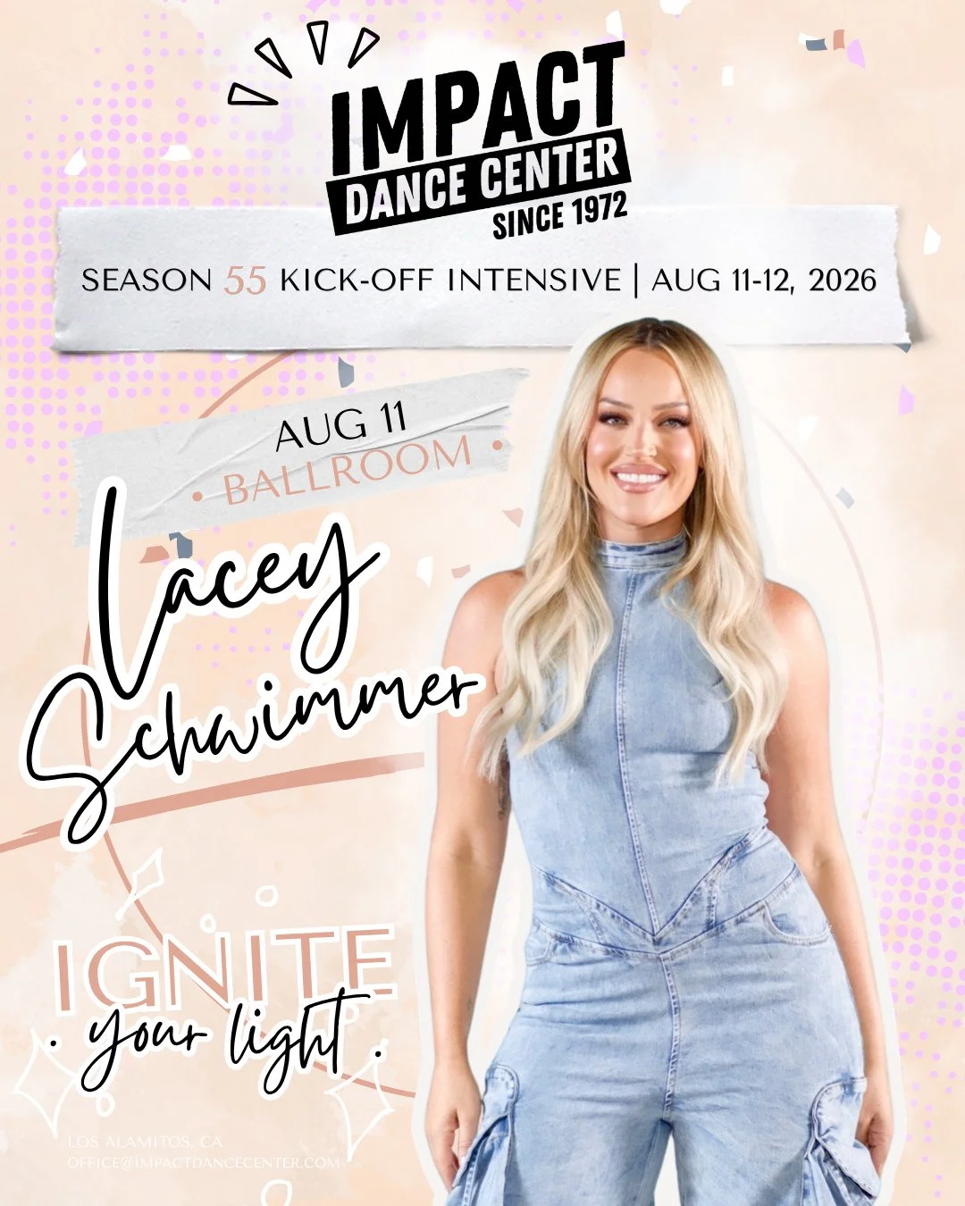 Ummm... are you kidding?! 🤯🔥 We have been SO excited to share this one...⁠
Lacey Schwimmer is coming to Impact! 👏✨⁠
⁠
If you've been around the dance world for any amount of time then you already know she's an absolute icon. And if you don't? Just
