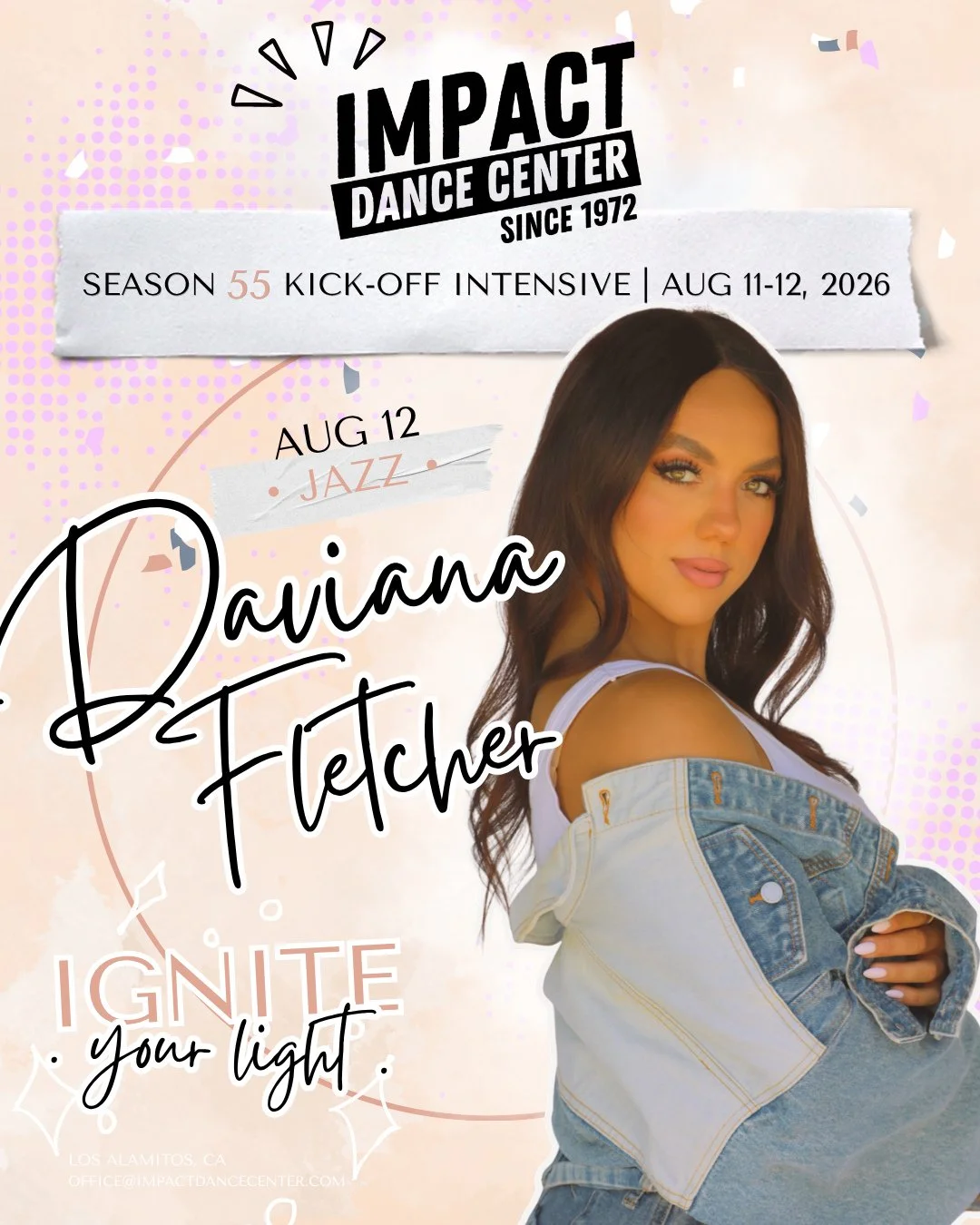 ✨ Season 55 Kick-Off Intensive &bull; Guest Faculty Announcement ✨⁠
⁠
Please help us welcome Daviana Fletcher 🖤⁠
Orange County dancers, you may recognize this one. 👀 Daviana grew up right here in Southern California and we can't wait to bring her i