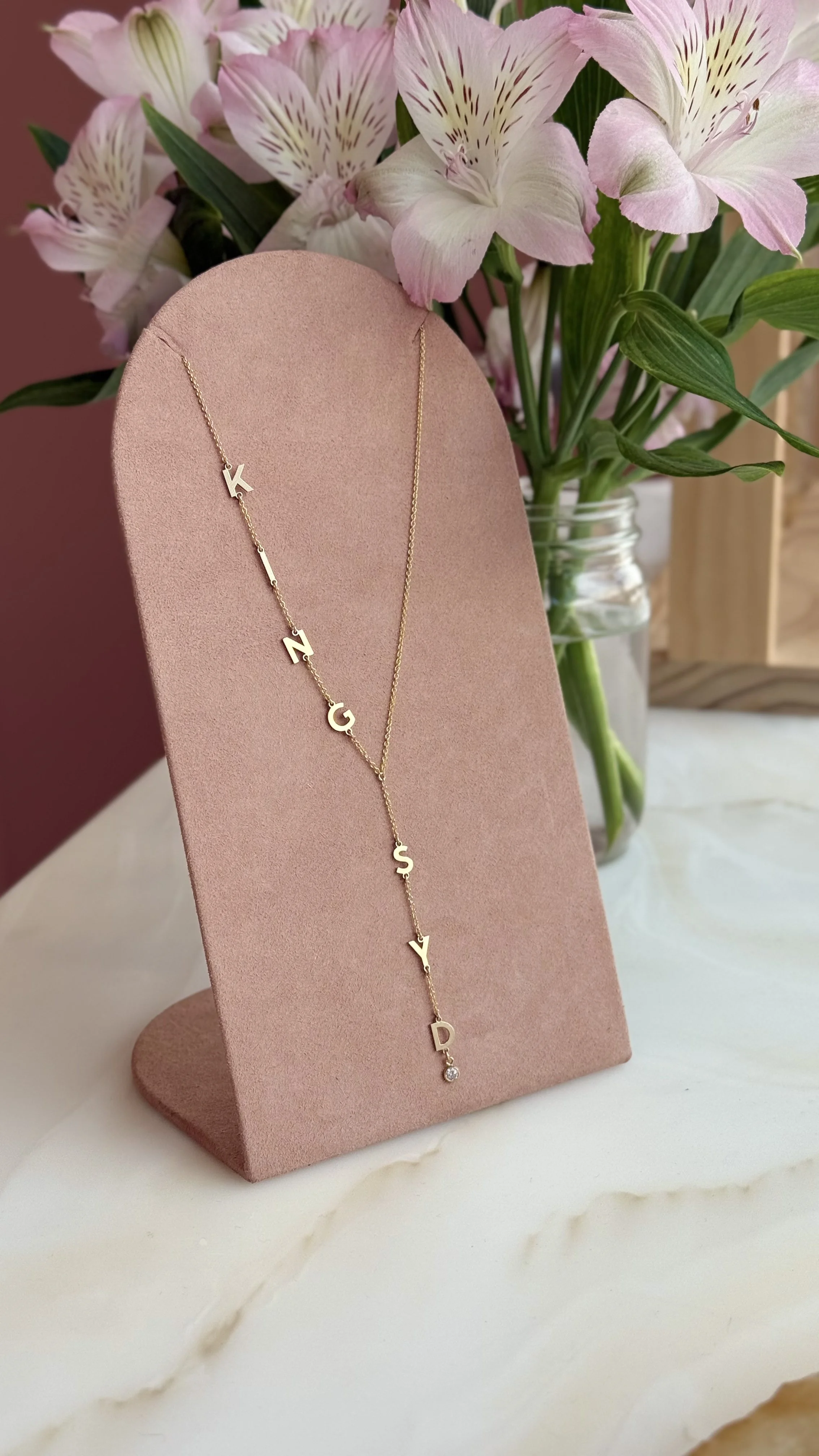 Custom Lariat Y Drop Necklace
