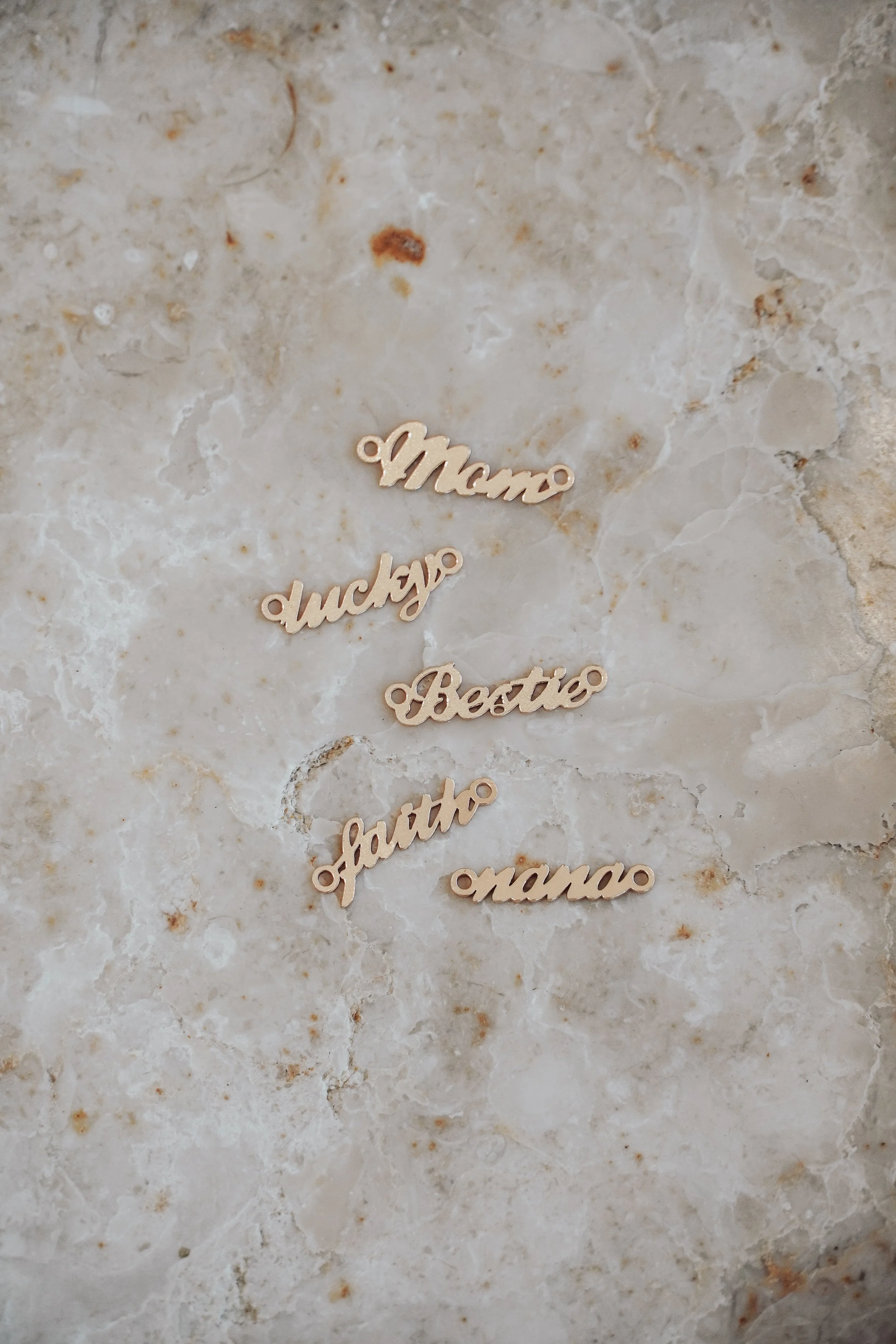 Customizable Word Connectors for Jewelry