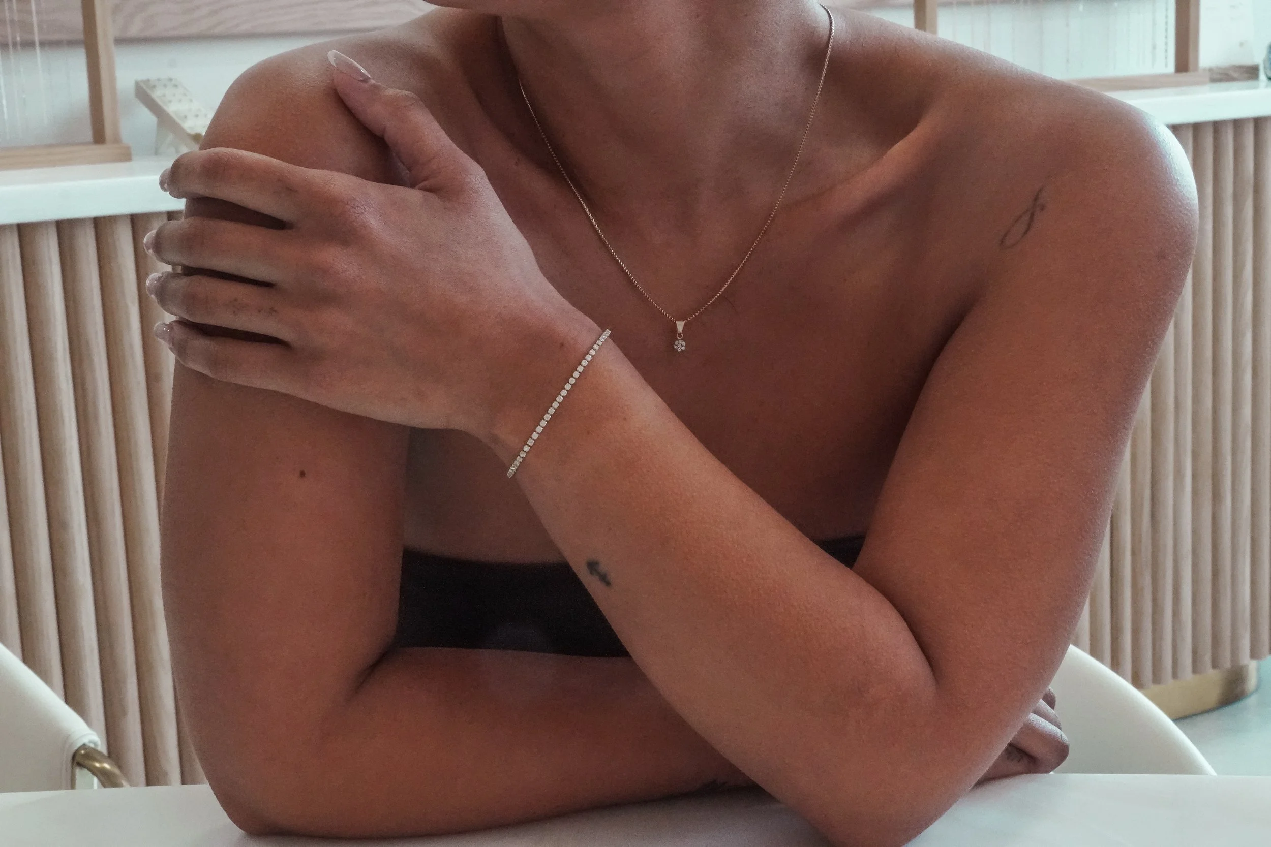 Forever tennis bracelet in gold filled