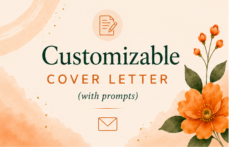 Customizable Cover Letter