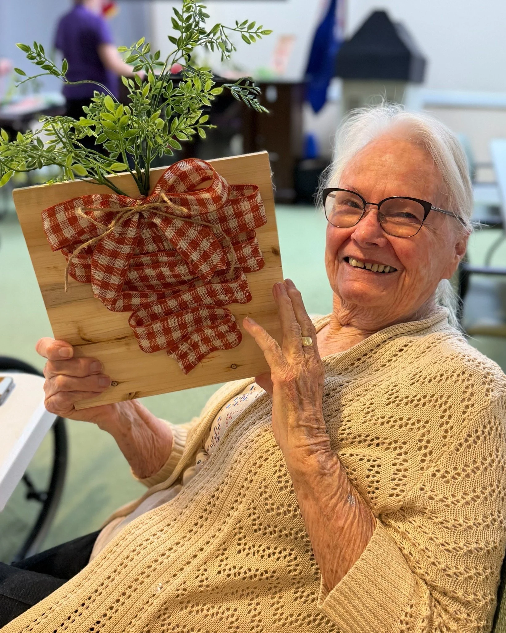 Ding dong... Spring is calling! 🌸 Take a look at these beautiful door hangers created by our residents!