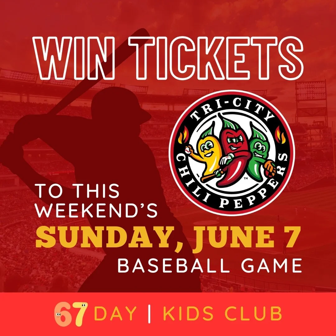 ⚾️🚨 Hey Tri-City Chili Peppers fans! 🚨⚾️

One lucky winner will WIN 10 tickets, which includes entry, hot dogs, hamburgers, fries and drinks to the SUNDAY, JUNE 7, Tri-City Chili Peppers ✨ 6-7 DAY 🤷&zwj;♀️ ✨ baseball game. 

To enter the giveaway,