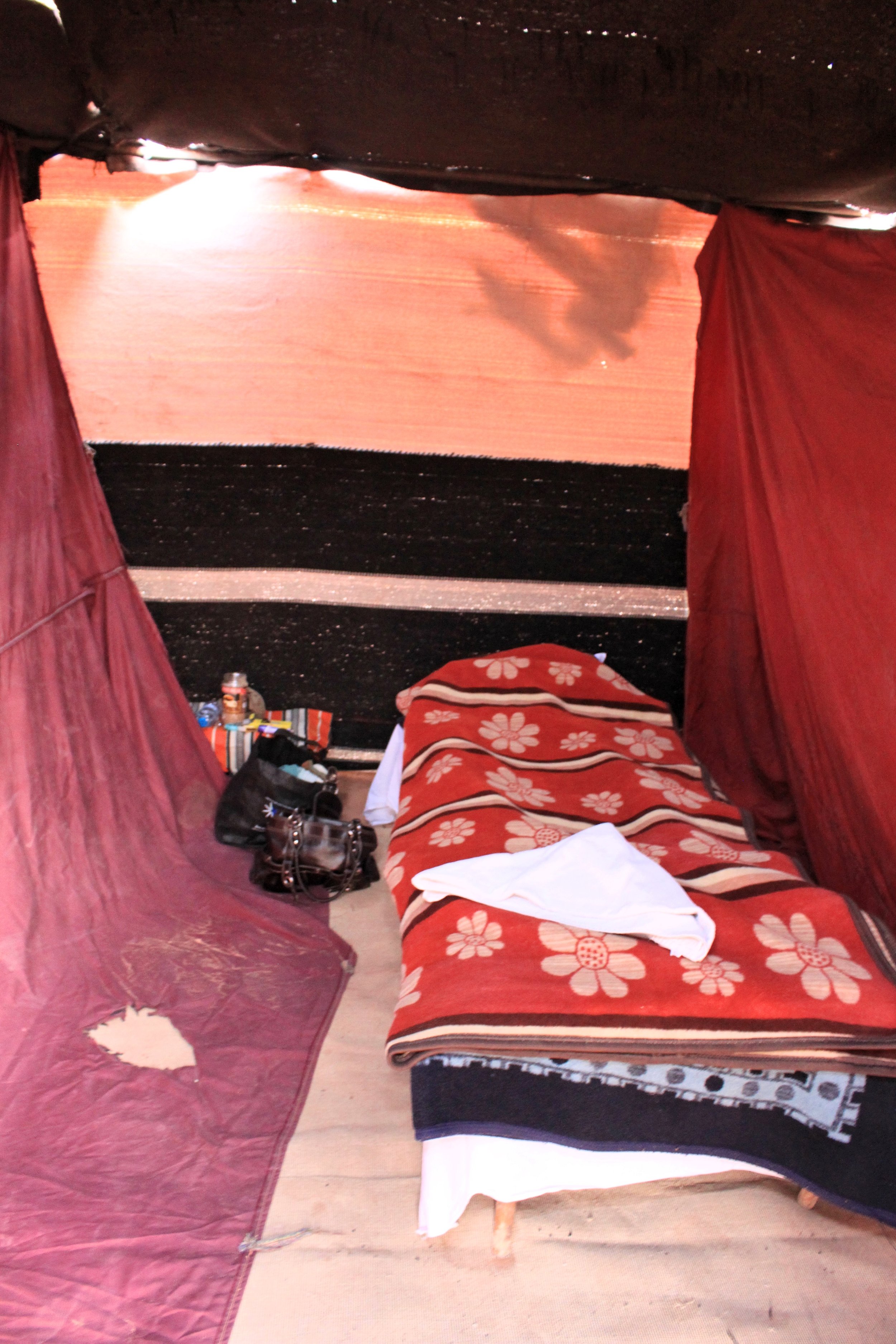 A room in a campsite in Wadi Rum, Jordan