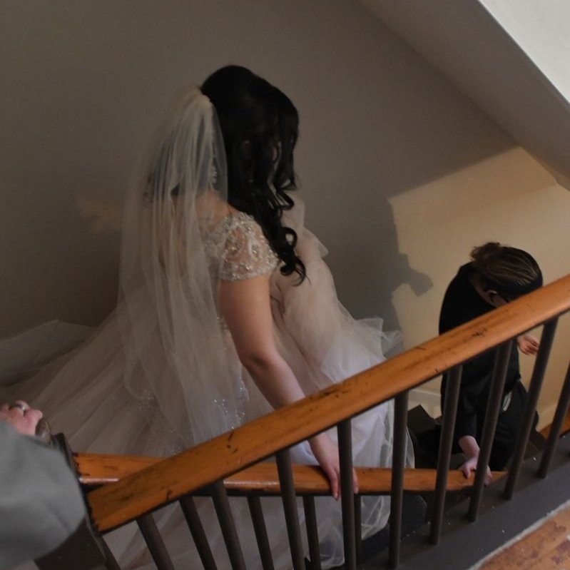 bride-walking-down-stairs