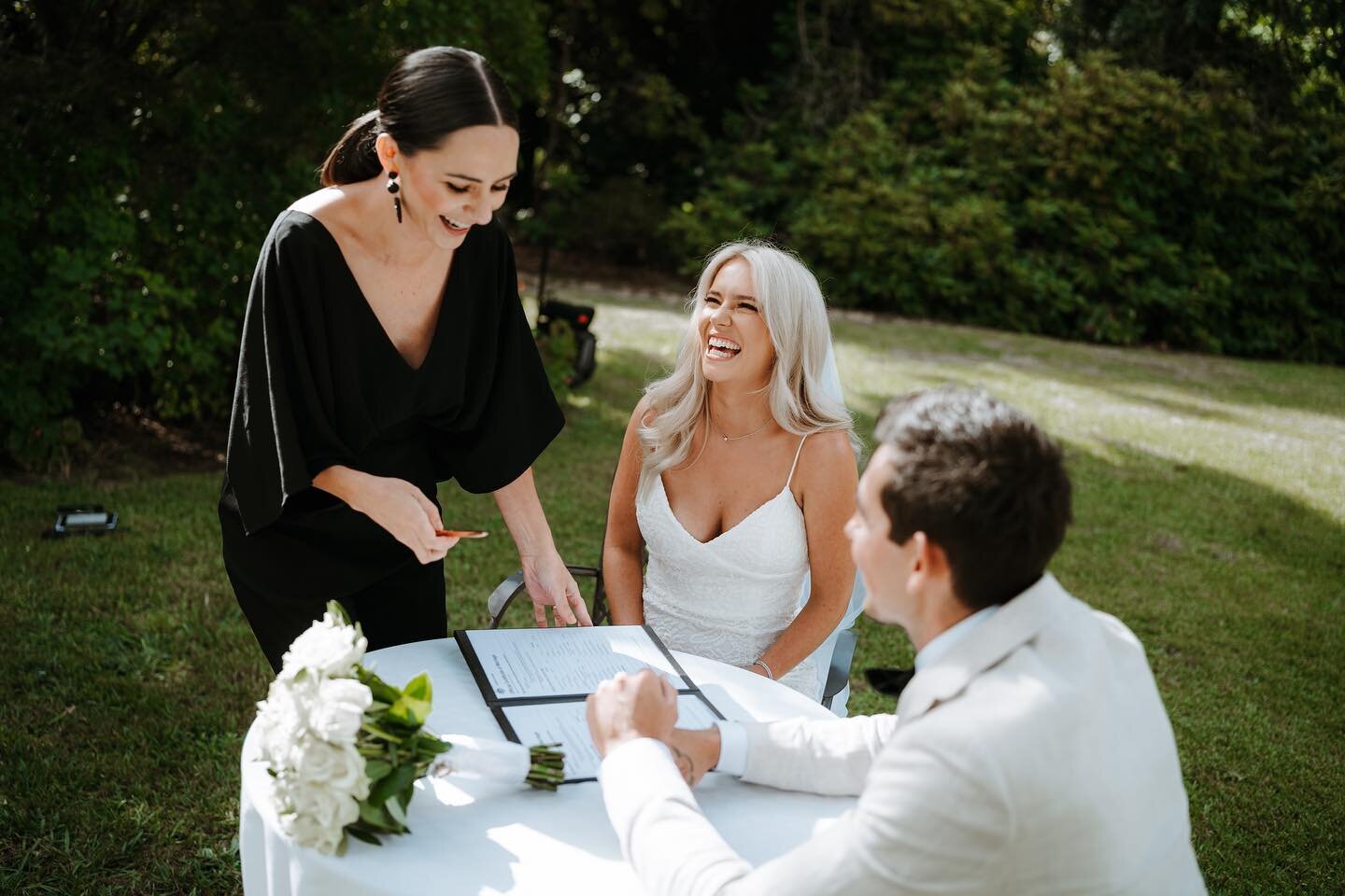 Who said signing paperwork had to be boring?!

This is actually one of my favourite parts of the ceremony. In most cases it&rsquo;s after the couple have nailed their vows, shared their first kiss and they&rsquo;re getting amped up for their big fina