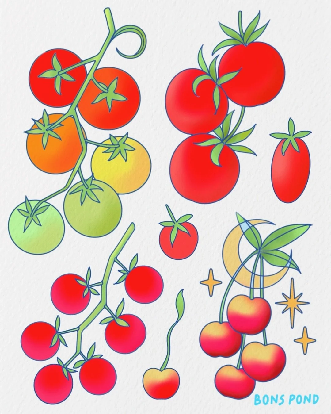 Drew this to cope with the fact no one&rsquo;s Italian family has invited me to the end of summer tomato sauce harvest 🍅 available for tattoo! $100-500 depending on size and placements 
.
See more predrawn designs like this @bons.lagoon booking appo