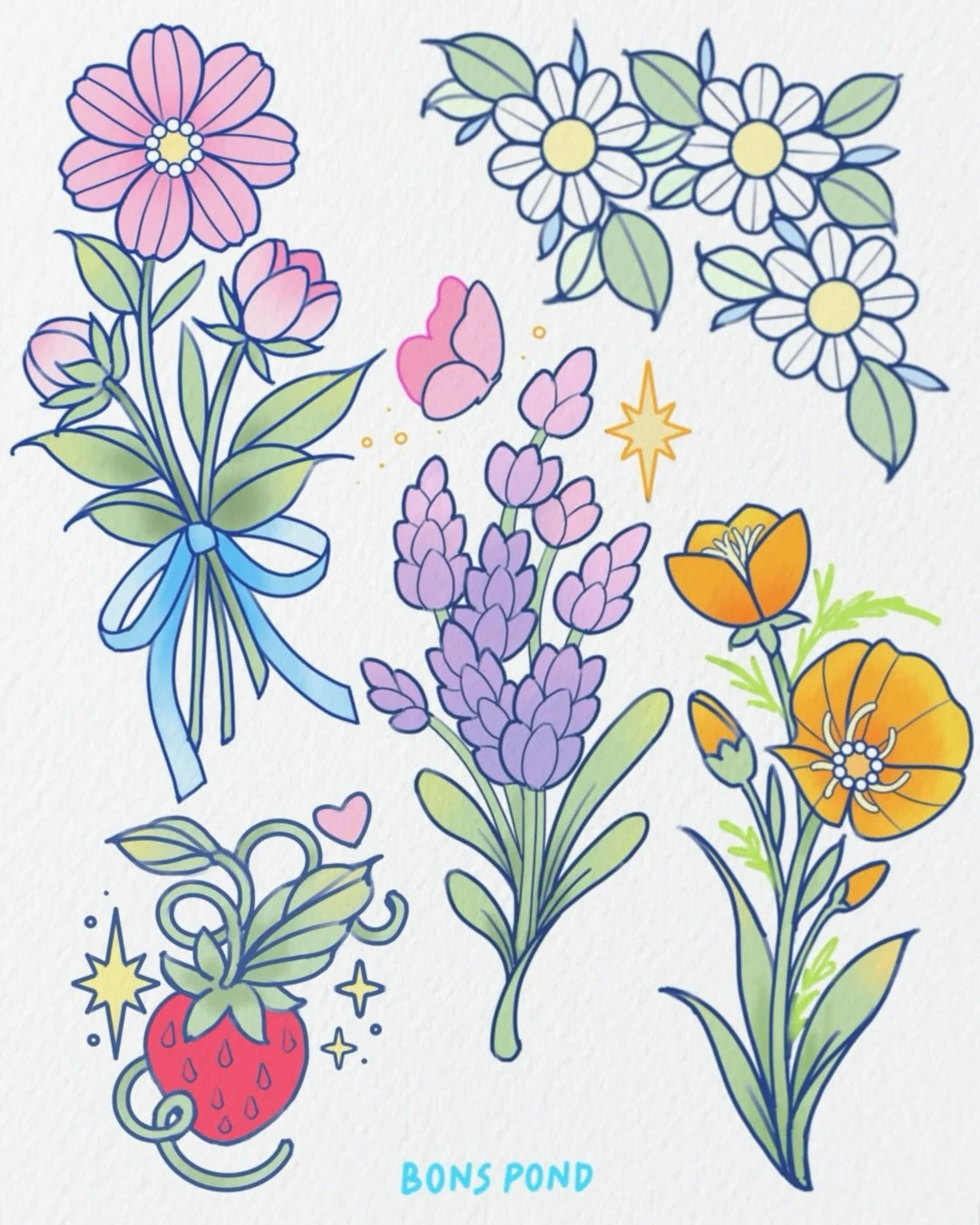 Floral designs available for tattoo ❄️ thinking of spring in winter ⛄️ see more designs available to be claimed @bons.lagoon 
.
Tattoo booking form linked in bio! Couple dates left in Dec 
.
#latattoo #octattoo #flowertattoo #floraltattoo #tattooflas