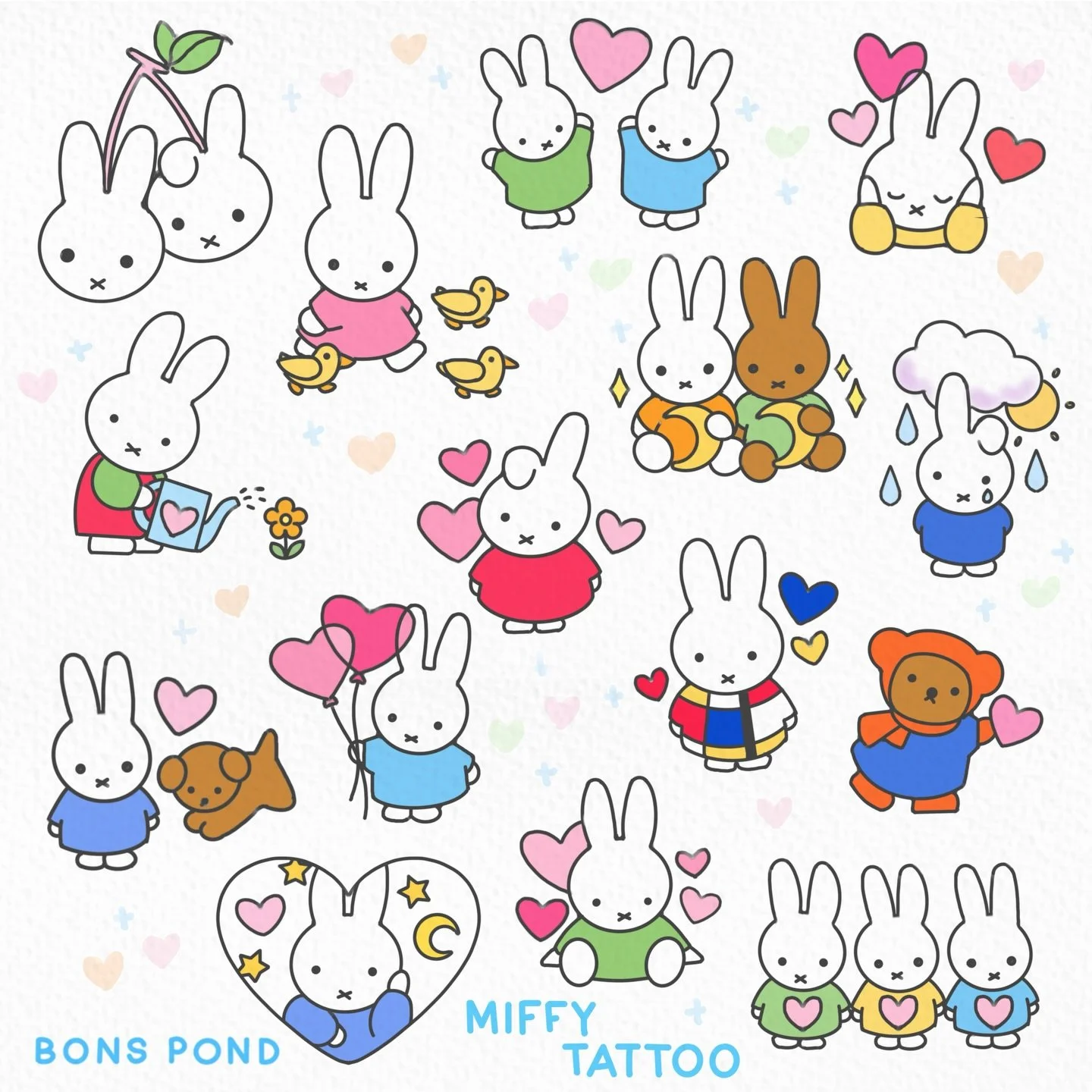 $150-200 all designs 🍡 My emotional support little guy of the month is Miffy
.
Tattoo booking form linked in bio or dm me! Repeatable and can be done in color/black and gray. Would love to do these in Feb 💖 get a matching one done with a friend!
.
