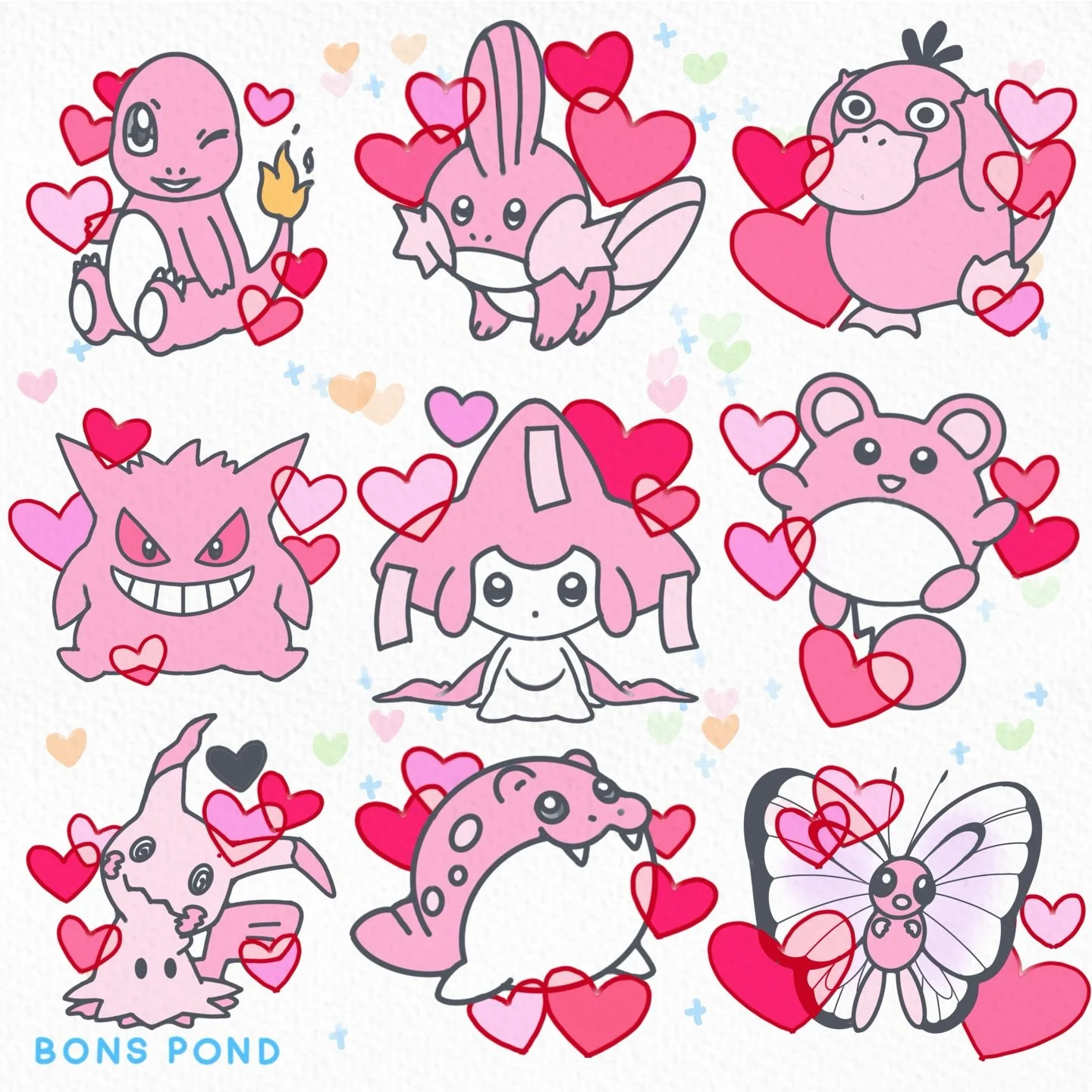 Bury me on pinken island
.
Pokemon flash available for tattoo! Booking form linked in bio 💖 would also love to do custom Pokemon in this style, starts $250+ !
.
Booking tattoos for March! See more designs @bons.lagoon 
.
#pokemonfanart #pokeart #pok
