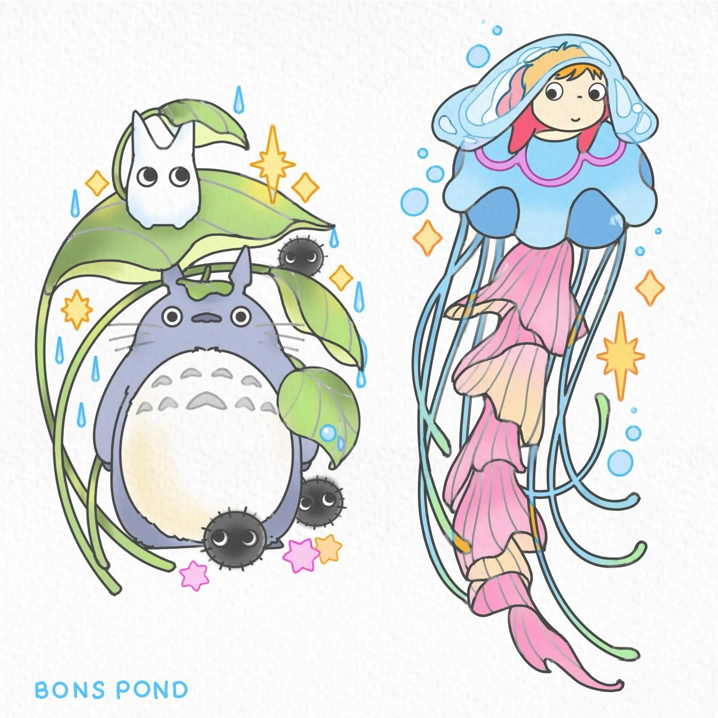Available Totoro and ponyo jelly ! long half day to full day depending on size
.
see more flash @bons.lagoon tattoo booking form linked in bio ! Available appointments in June 
.
#ghiblitattoo #ghibliart #ghiblifanart La OC Los Angeles color anime ta