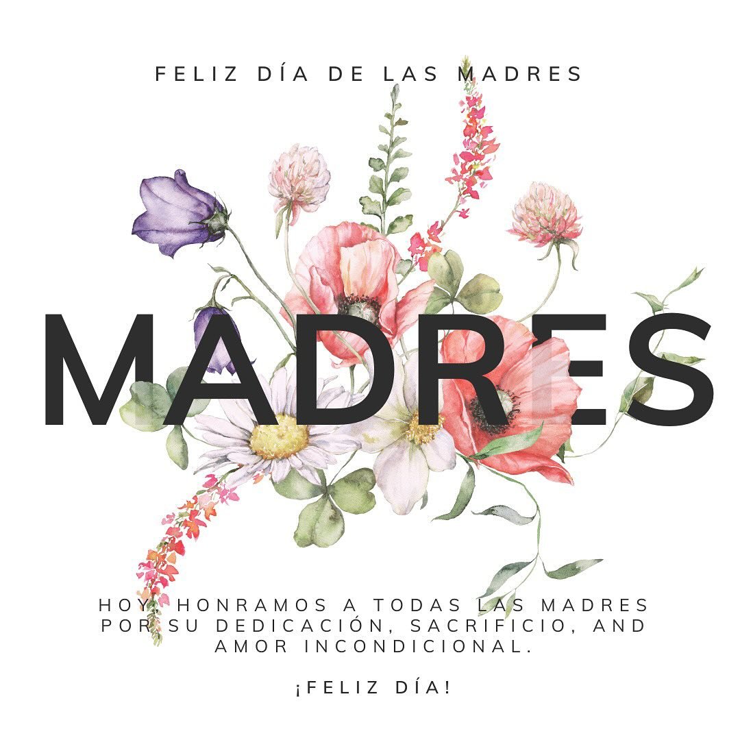 🌸 FELIZ D&Iacute;A DE LAS MADRES 🌸

Wishing all the Mamas a wonderful Mother&rsquo;s Day. 

#felizdiadelasmadres #happymothersday
