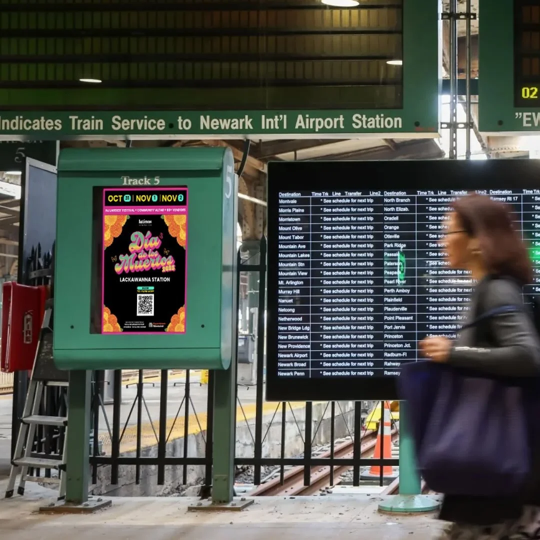 𝚂𝙿𝙾𝚃 𝚄𝚂 𝙾𝙽 𝚈𝙾𝚄𝚁 𝙲𝙾𝙼𝙼𝚄𝚃𝙴? 👀 🚆
&zwnj;
Our D&iacute;a de los Muertos celebration ads go live on NJ Transit today! 🤩
&zwnj;
If you see our ad, snap a pic, tag us, and we&rsquo;ll feature you! 📸
&zwnj;
📅 𝗢𝗰𝘁𝗼𝗯𝗲𝗿 𝟯𝟭 &ndash;