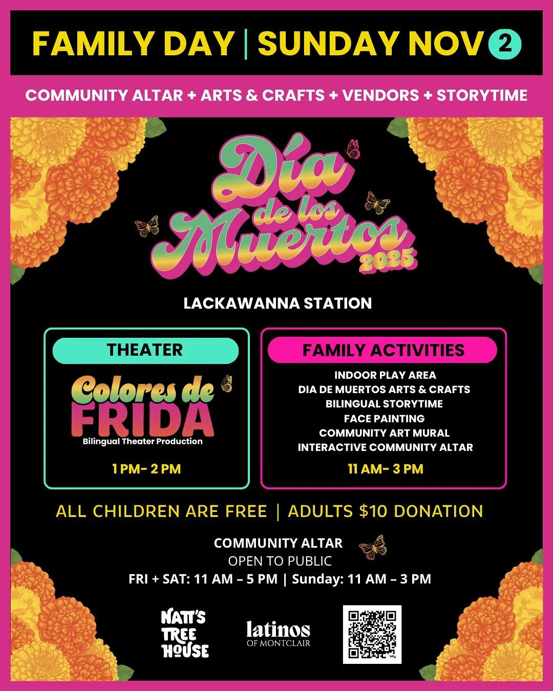 🏵️𝐅𝐀𝐌𝐈𝐋𝐘 𝐃𝐀𝐘🏵️

𝘜𝘯 𝘥𝘪𝘢 𝘦𝘴𝘱𝘦𝘤𝘪𝘢𝘭 - 𝘤𝘶𝘳𝘢𝘵𝘦𝘥 𝘫𝘶𝘴𝘵 𝘧𝘰𝘳 𝘭𝘰𝘴 𝘤𝘩𝘪𝘲𝘶𝘪𝘵𝘰𝘴 💛 

🗓️𝗦𝘂𝗻𝗱𝗮𝘆, 𝗡𝗼𝘃. 𝟮 
🕚 𝟭𝟭 𝗔𝗠 &ndash; 𝟯 𝗣𝗠 
📍𝗟𝗮𝗰𝗸𝗮𝘄𝗮𝗻𝗻𝗮 𝗣𝗹𝗮𝘇𝗮, 𝗠𝗼𝗻𝘁𝗰𝗹𝗮𝗶𝗿

Bring the whole 