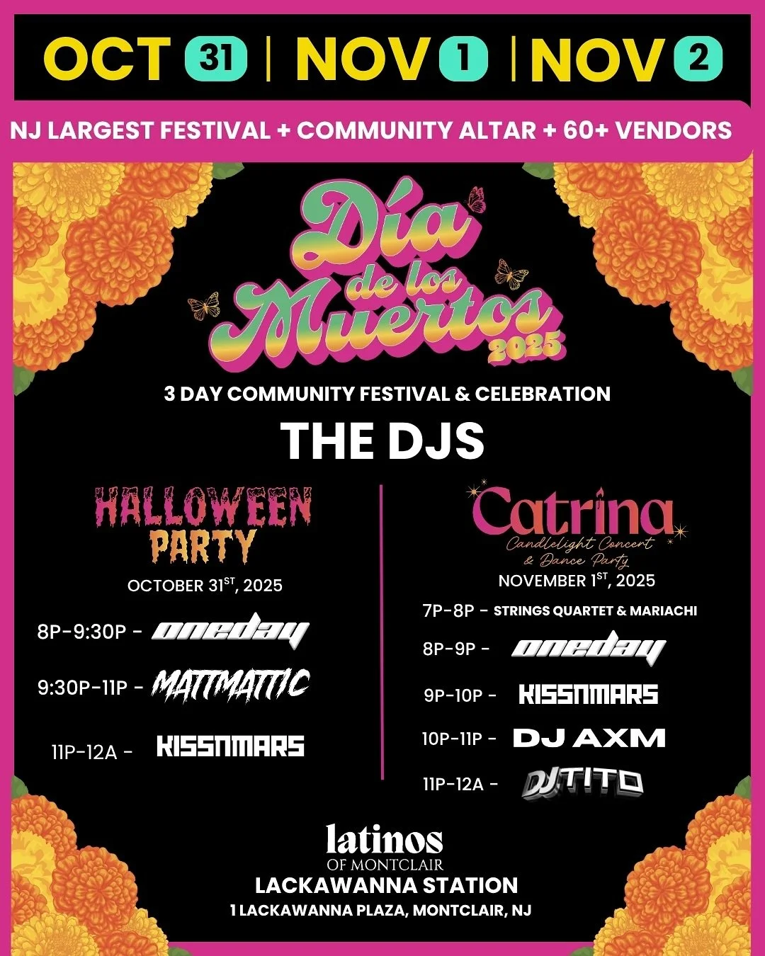 This weekend&rsquo;s line up is 🔥🔥🔥

Join us for Friday night, Saturday night&rsquo;s, or both! We&rsquo;re taking over lackawanna station with two nights of parties!

👻🎃 OCT 31st
HALLOWEEN PARTY &amp; NIGHT MARKET
8PM-12AM

💀🕯️NOV 1st
CANDLEL