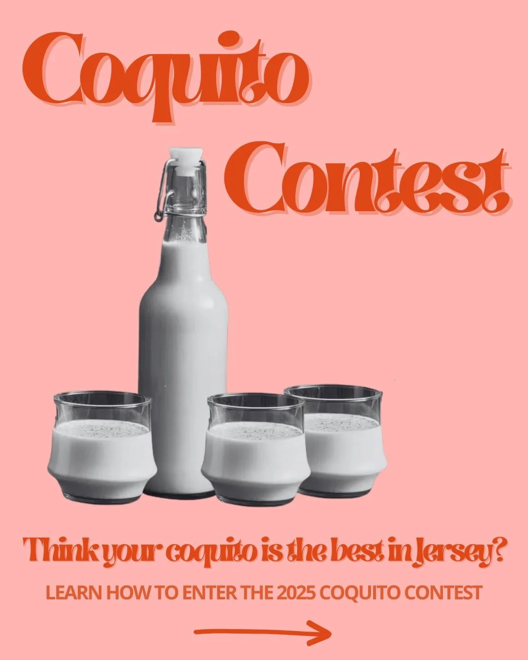 🎄✨𝐂𝐎𝐐𝐔𝐈𝐓𝐎 𝐂𝐎𝐍𝐓𝐄𝐒𝐓 ✨🎄

𝗧𝗵𝗶𝗻𝗸 𝘆𝗼𝘂𝗿 𝗰𝗼𝗾𝘂𝗶𝘁𝗼 𝗶𝘀 𝘁𝗵𝗲 𝗯𝗲𝘀𝘁 𝗶𝗻 𝗝𝗲𝗿𝘀𝗲𝘆?

𝐋𝐚𝐭𝐢𝐧𝐨𝐬 𝐨𝐟 𝐌𝐨𝐧𝐭𝐜𝐥𝐚𝐢𝐫 is hosting an exclusive Coquito Contest at our Nochebuena Dance Party, and only 10 contestants wi