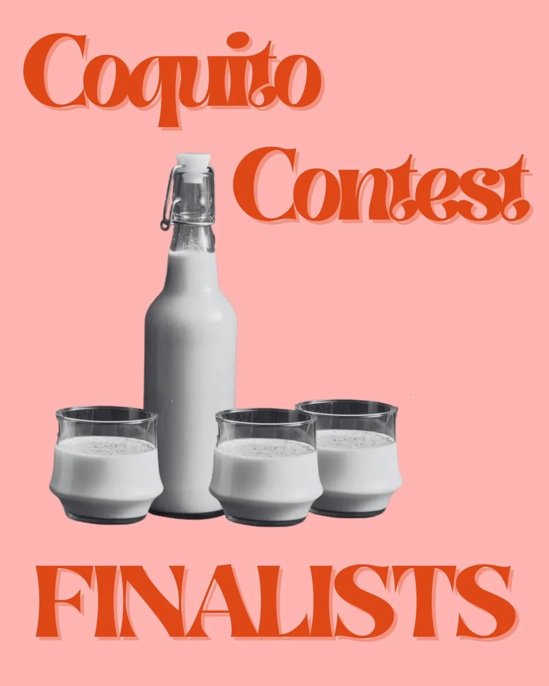 ✨ 𝙲𝙾𝚀𝚄𝙸𝚃𝙾 𝙲𝙾𝙽𝚃𝙴𝚂𝚃 𝙵𝙸𝙽𝙰𝙻𝙸𝚂𝚃𝚂 ✨
&zwnj;
We want to send a huge THANK YOU to all of our Coquito Contest participants. 💛

The competition was incredibly close, every entry brought cultura, tradition, and creativity. Narrowing it do