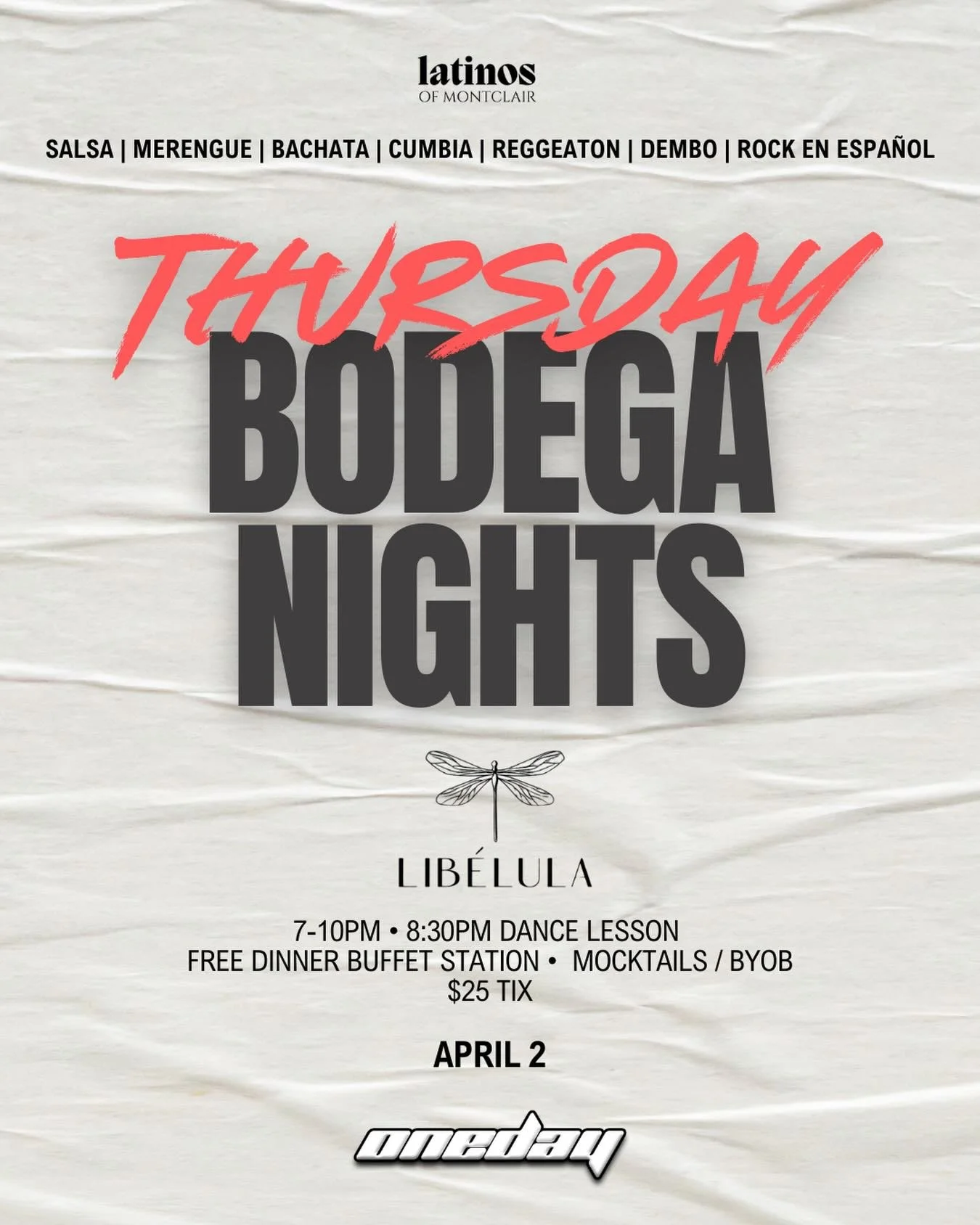 𝔹𝕆𝔻𝔼𝔾𝔸 ℕ𝕀𝔾ℍ𝕋𝕊 𝕒𝕣𝕖 𝕓𝕒𝕔𝕜

A little music 🎶 
A little dancing 💃🏽 
A whole lot of comunidad 💛 

Join us for a Thursday night designed to bring us together - whether you&rsquo;re coming to dance, vibe, or just be in good company.

𝗪?