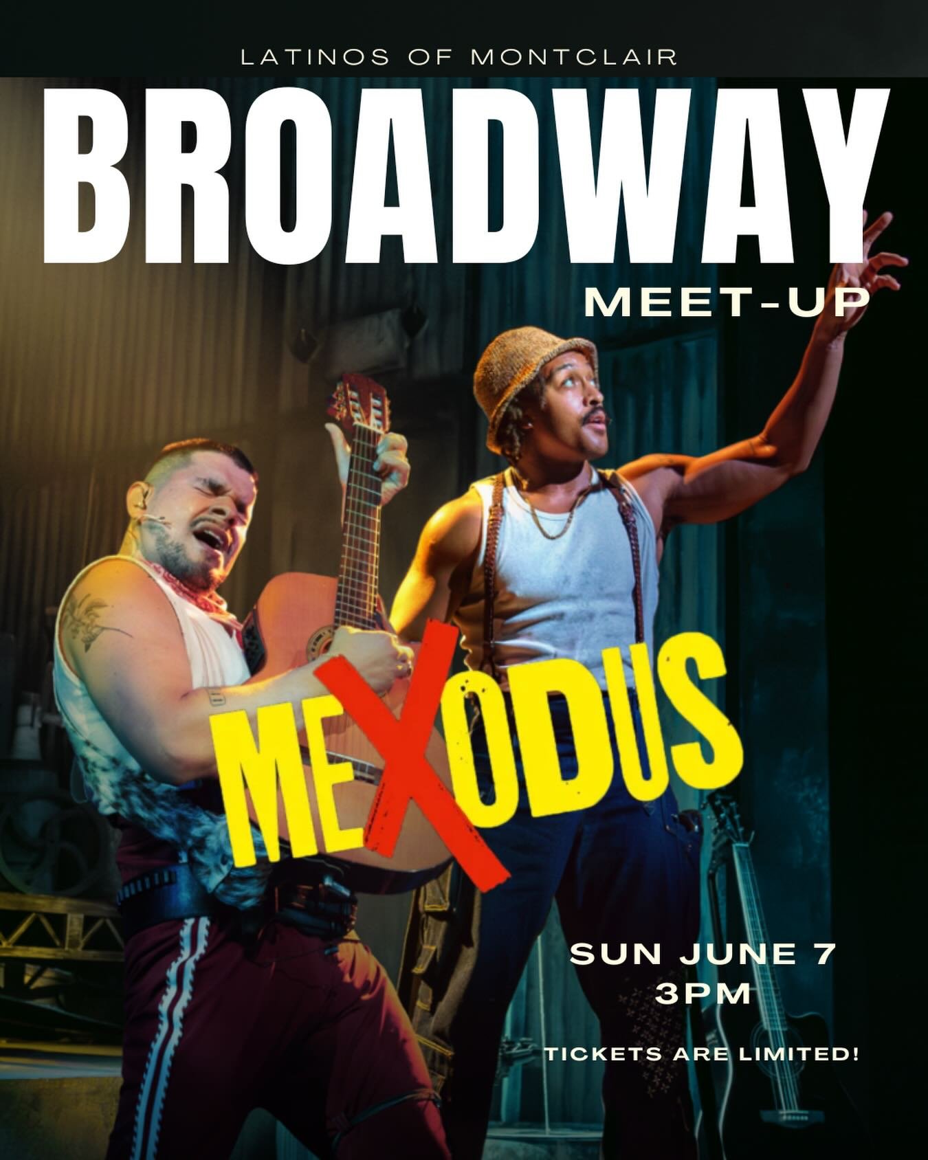 🎭 𝗕𝗥𝗢𝗔𝗗𝗪𝗔𝗬 𝗠𝗘𝗘𝗧-𝗨𝗣 &mdash; 𝗠𝗘𝗫𝗢𝗗𝗨𝗦 🎭

Join 𝐋𝐚𝐭𝐢𝐧𝐨𝐬 𝐨𝐟 𝐌𝐨𝐧𝐭𝐜𝐥𝐚𝐢𝐫 in NYC for MEXODUS - a live-looped hip-hop musical that tells a story most history books skipped: the Underground Railroad that ran SOUTH, into M