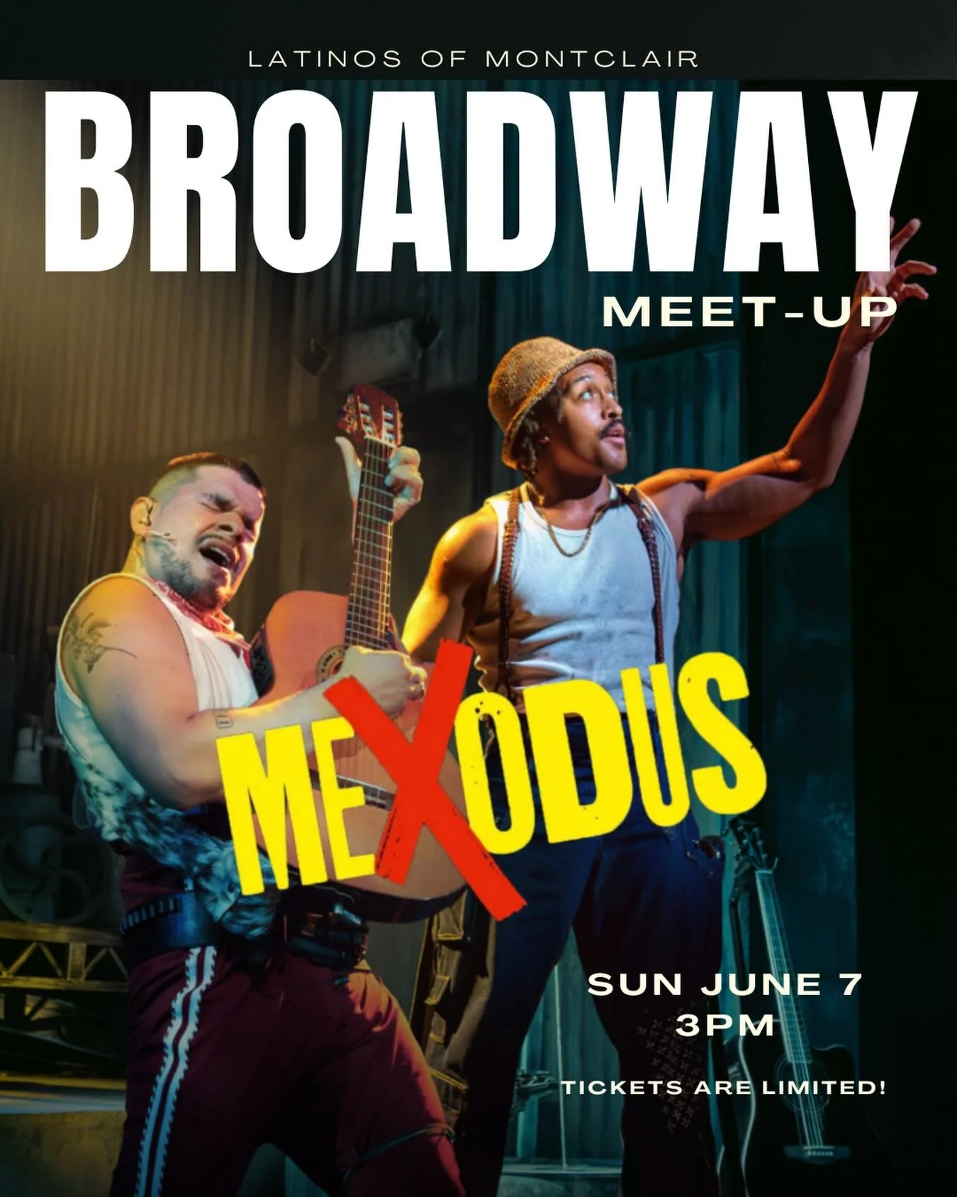🎭 𝗕𝗥𝗢𝗔𝗗𝗪𝗔𝗬 𝗠𝗘𝗘𝗧-𝗨𝗣 &mdash; 𝗠𝗘𝗫𝗢𝗗𝗨𝗦 🎭

Join 𝐋𝐚𝐭𝐢𝐧𝐨𝐬 𝐨𝐟 𝐌𝐨𝐧𝐭𝐜𝐥𝐚𝐢𝐫 in NYC for MEXODUS - a live-looped hip-hop musical that tells a story most history books skipped: the Underground Railroad that ran SOUTH, into M