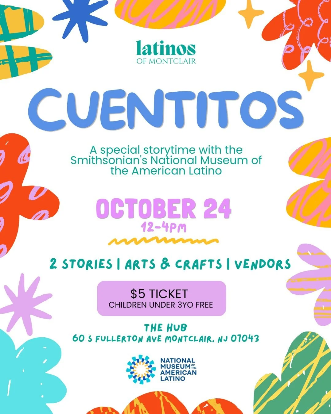 📚✨ 𝐂𝐔𝐄𝐍𝐓𝐈𝐓𝐎𝐒 ✨📚
&zwnj;
Familia, our new storytime series 𝐂𝐔𝐄𝐍𝐓𝐈𝐓𝐎𝐒 for little readers kicks off 𝗦𝗮𝘁𝘂𝗿𝗱𝗮𝘆, 𝗢𝗰𝘁𝗼𝗯𝗲𝗿 𝟮𝟰 at The Hub, and for our very first one we&rsquo;re welcoming the 𝗦𝗺𝗶𝘁𝗵𝘀𝗼𝗻𝗶𝗮𝗻&rsquo;𝘀