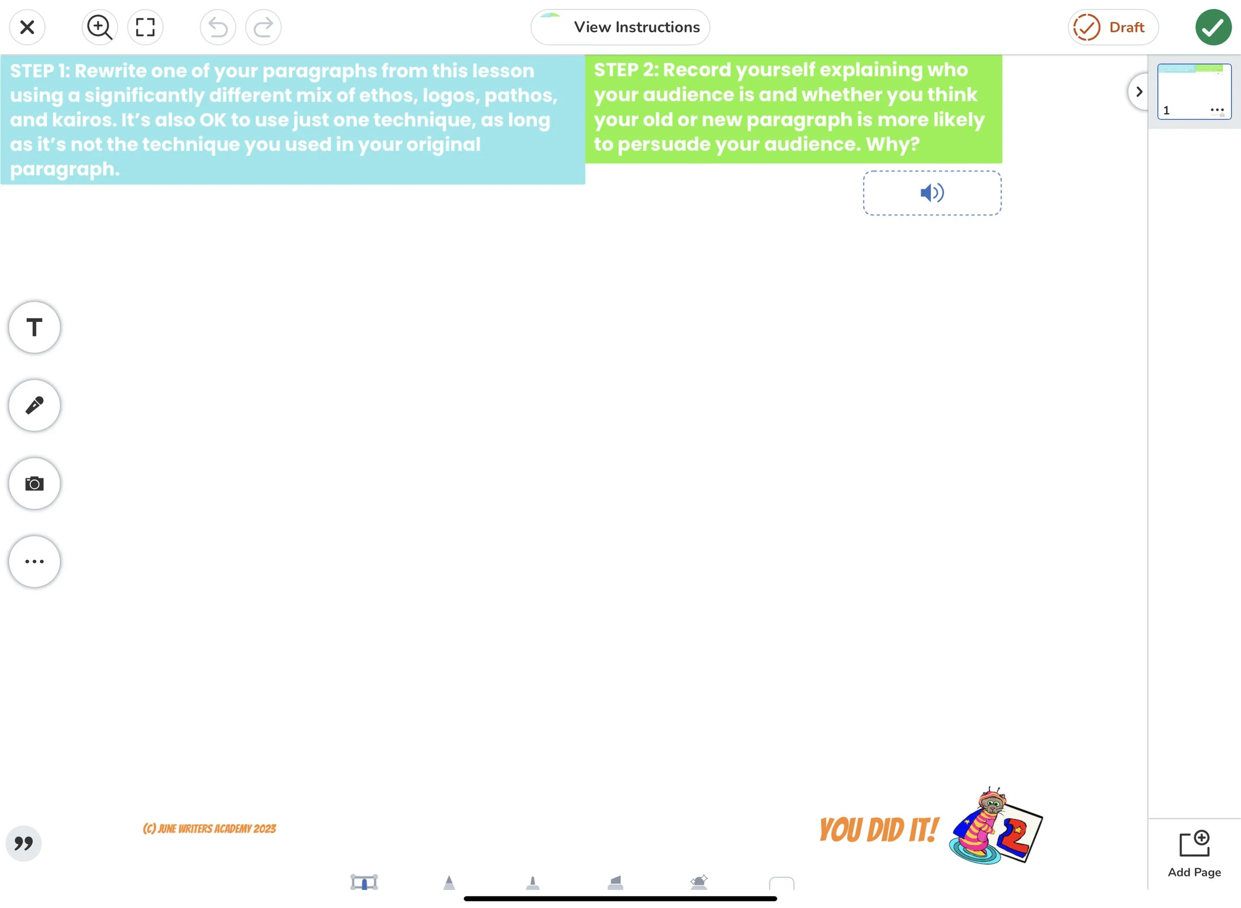 How kids learn to write paragraphs — June Writers Academy