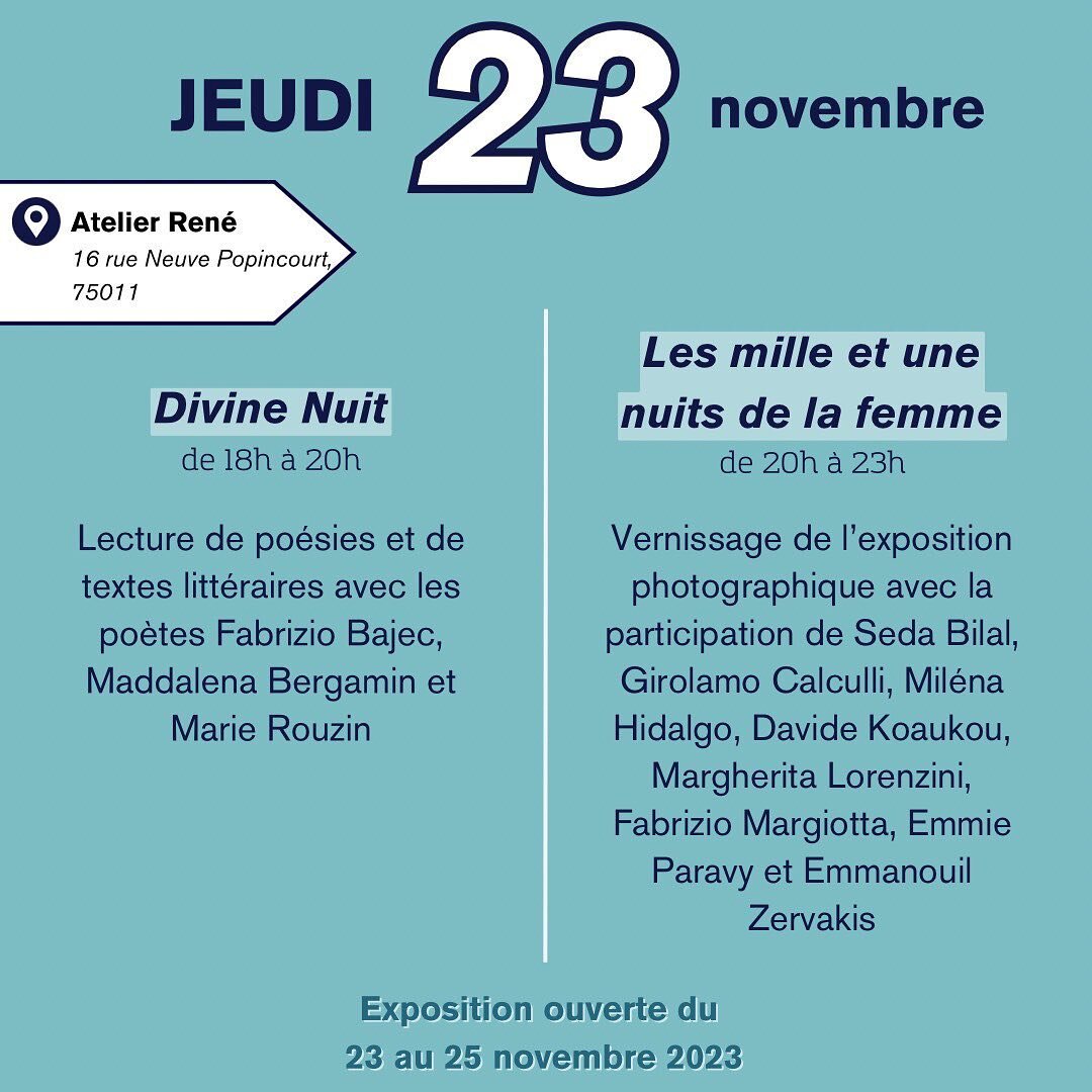 Le Festival L'Una di Notte 2023 , organis&eacute; par les &eacute;l&egrave;ves de la Sorbonne Nouvelle, vous donne rendez-vous &agrave; Paris du jeudi 23 au samedi 25 novembre 2023.

&Agrave; l&rsquo;occasion de la journ&eacute;e internationale de lu