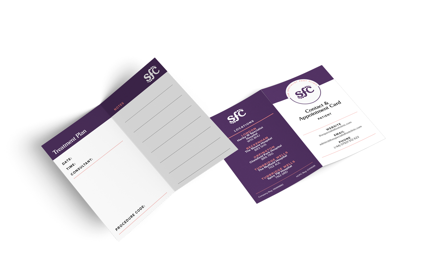 The Specialist Foot Clinic — Brand Creation — SPACED Agency Bespoke Logo, Brand and site