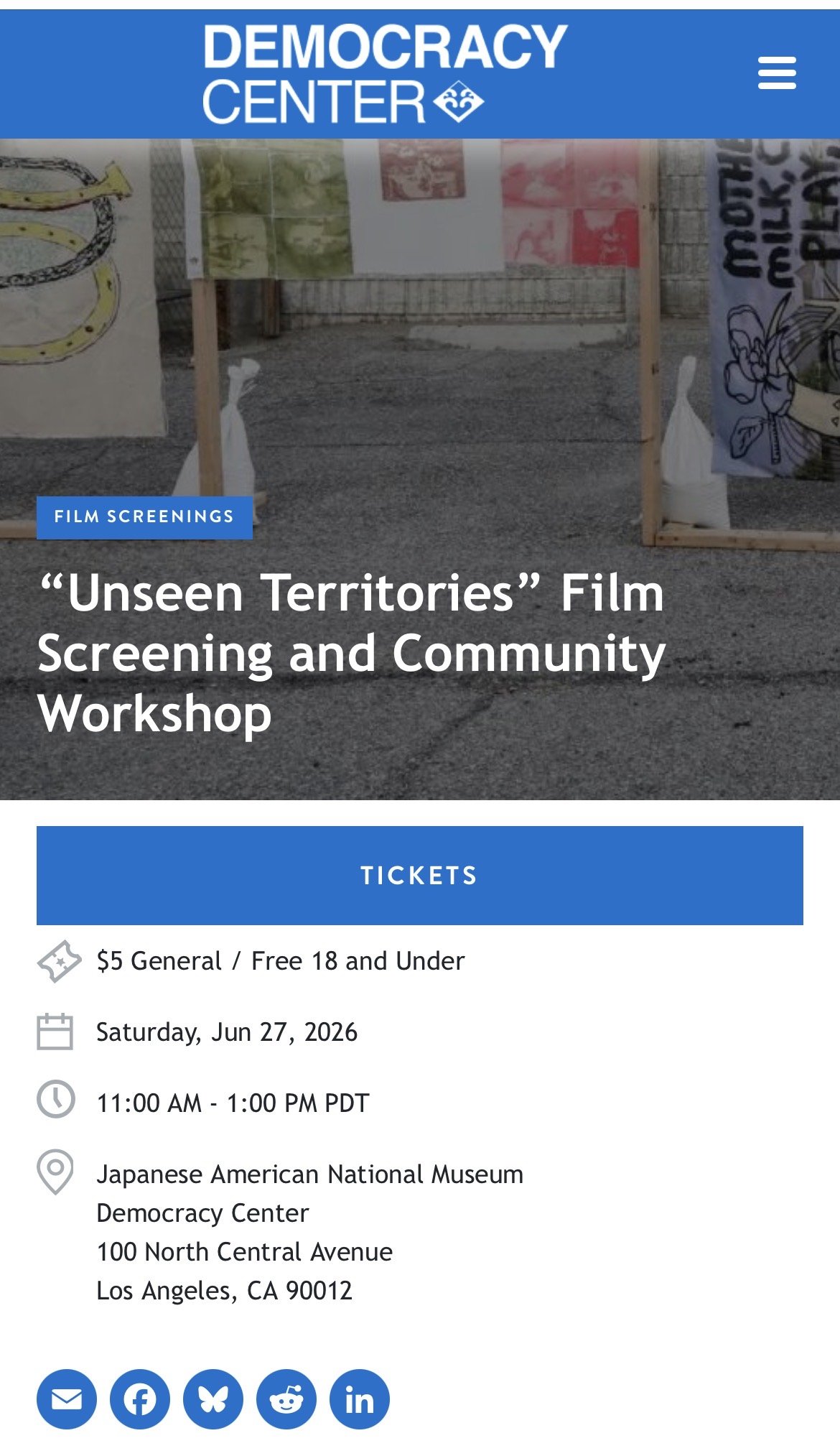 Unseen Territories Screening & Workshop