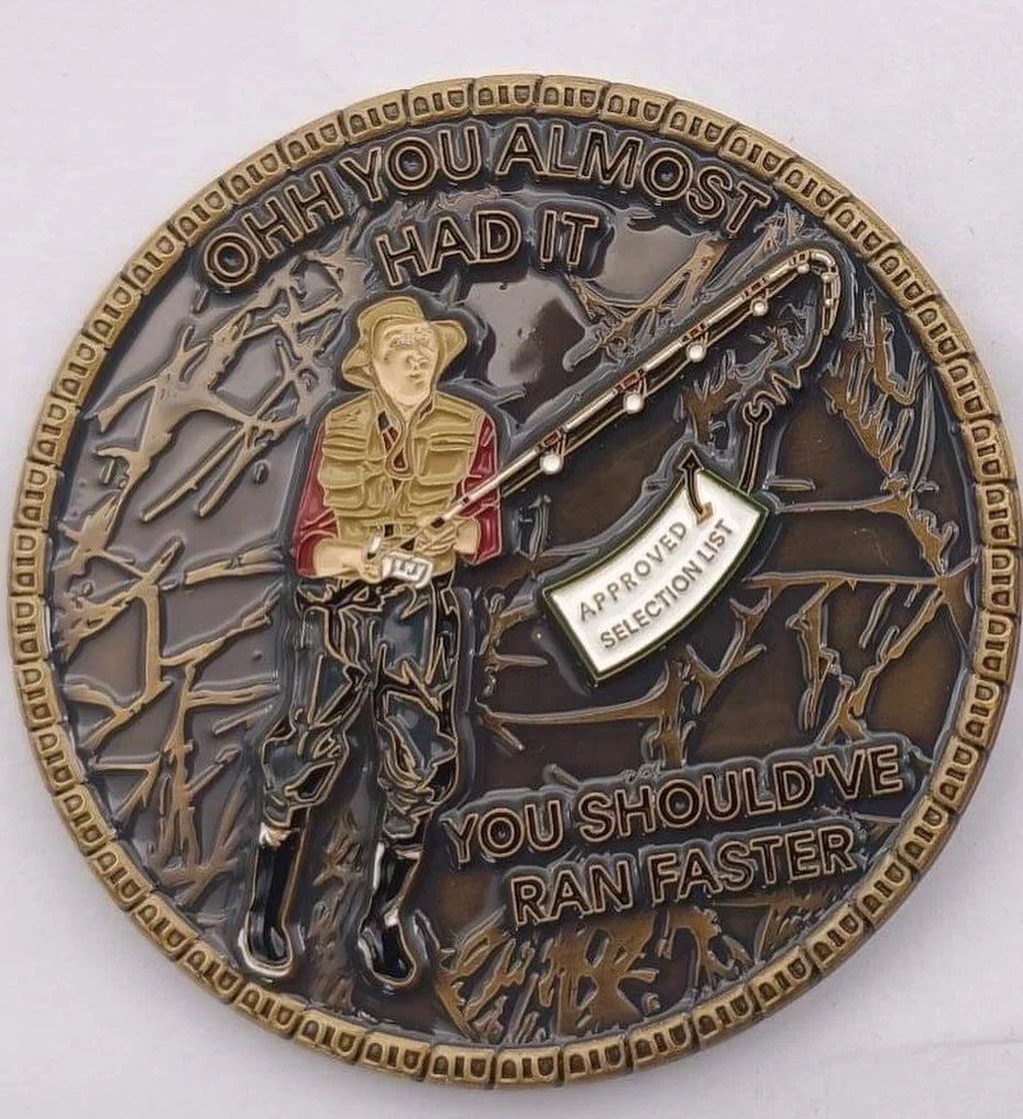 USMC &ldquo;P&rdquo; coin 

Well not much to say except you should&rsquo;ve ran faster!

Pricing- $13 each + shipping!

Shipping- These are up for sale and will ship 1st week of December. 

Better luck next year and don&rsquo;t worry hidden in the pu