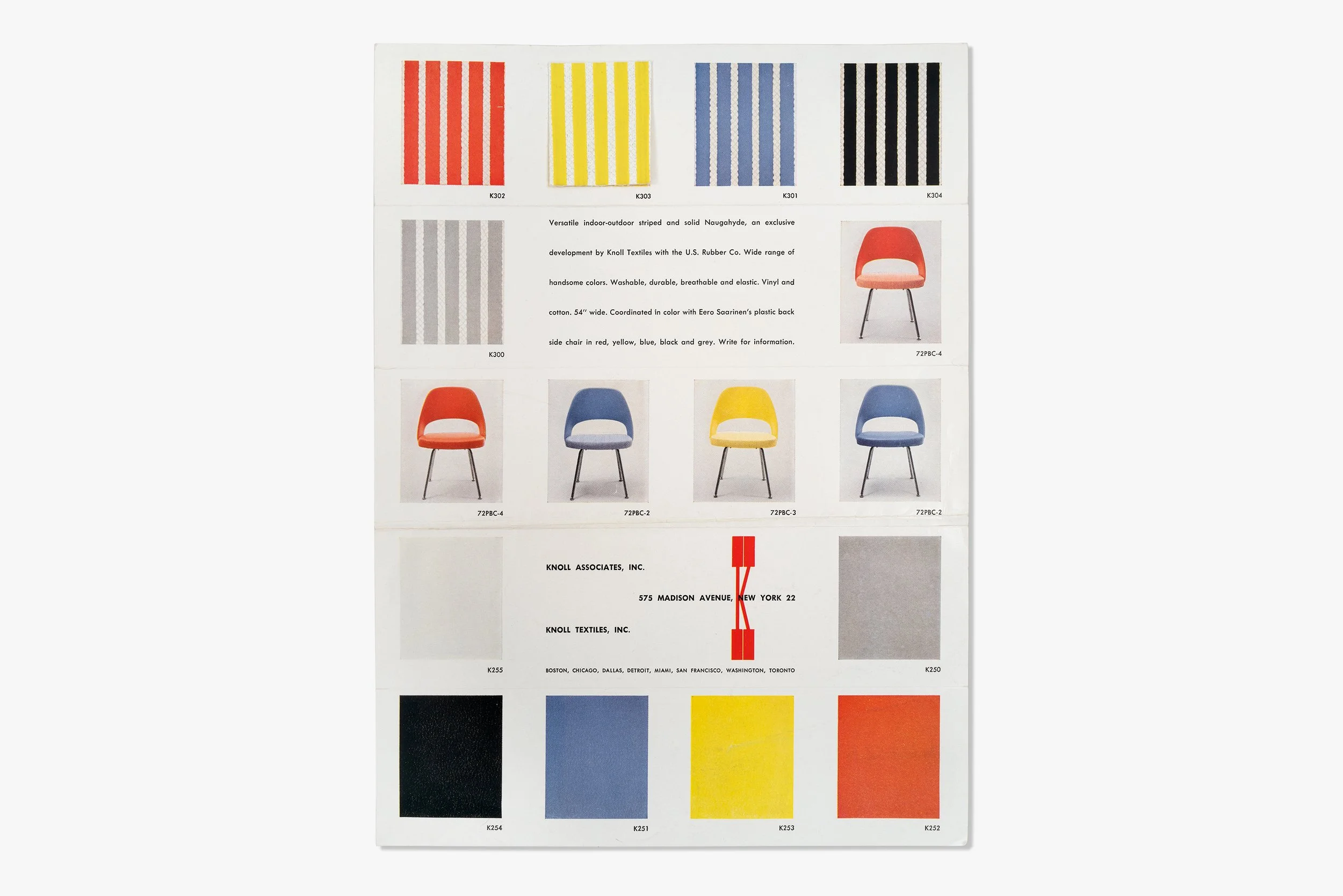 Herbert Matter/Knoll Associates Inc., Promotion Flyer Naugahyde Textiles, 1950s
