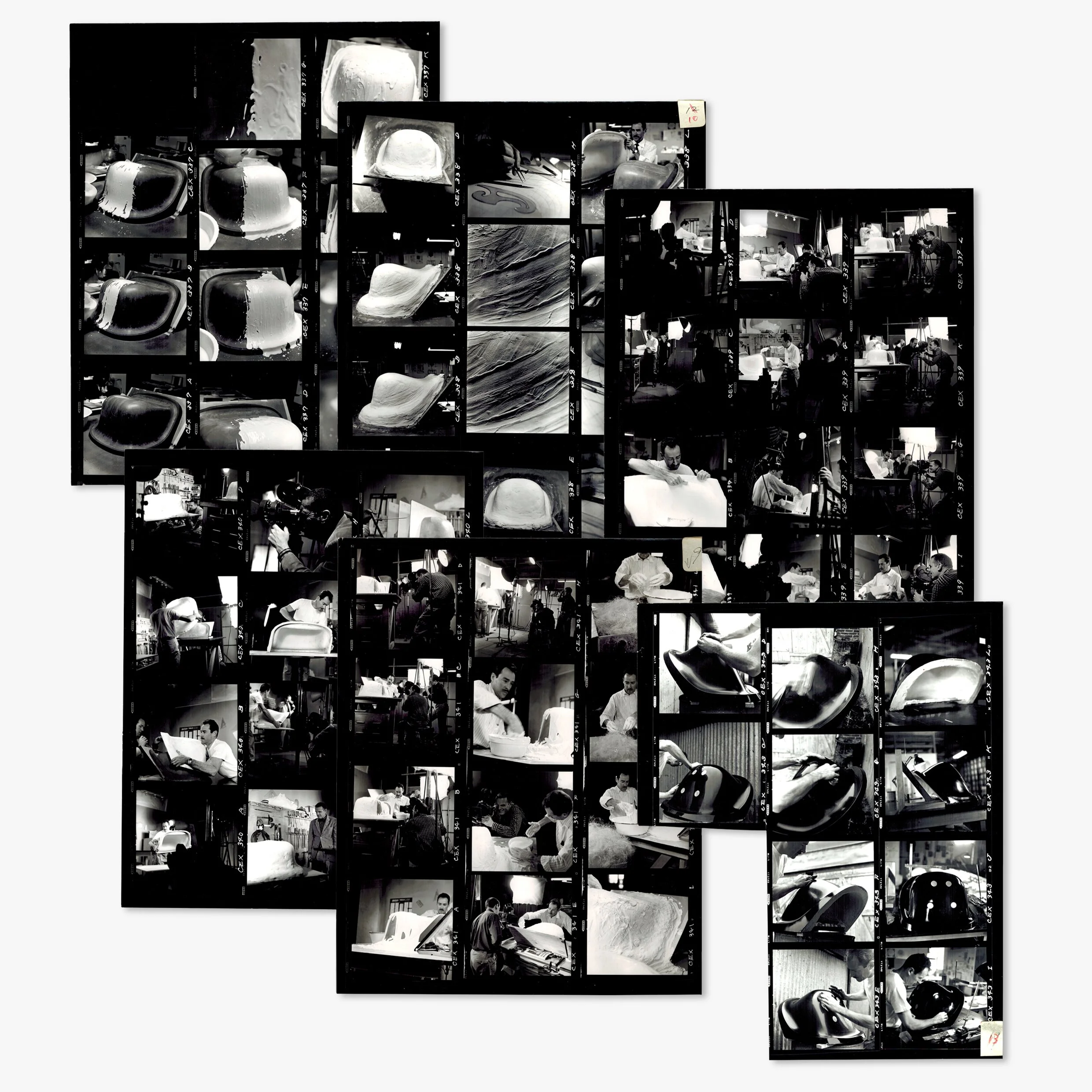 Eames, Contact Sheets Creating La Fond Chairs, 1960s