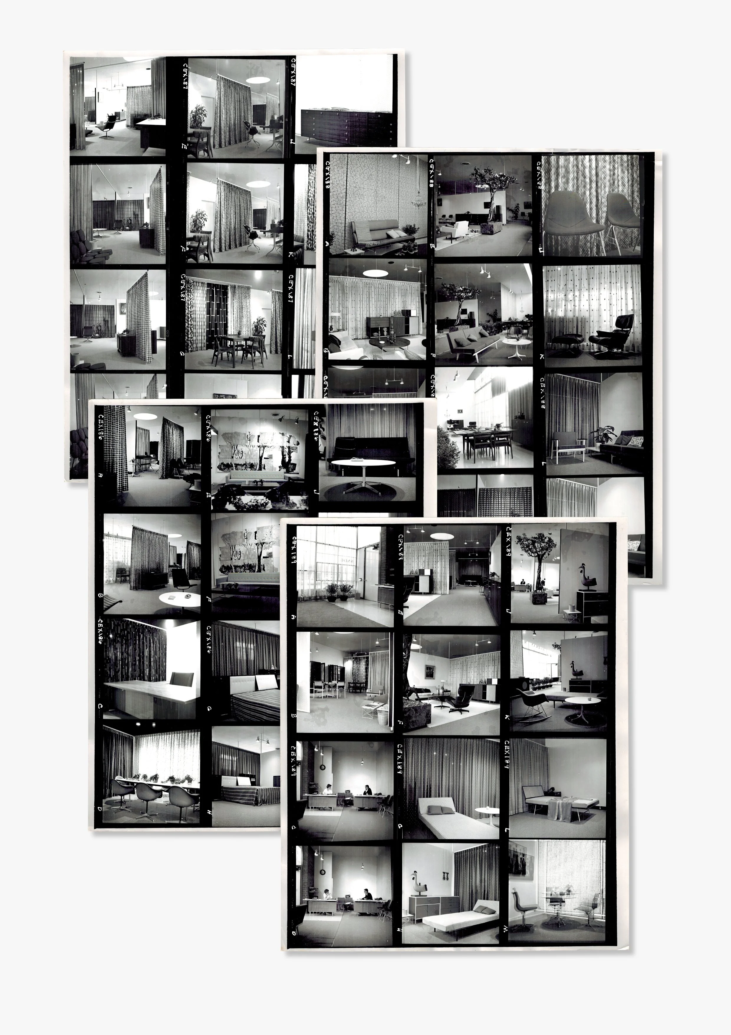 Eames, Contact Sheets Herman Miller Showroom LA, 1960s