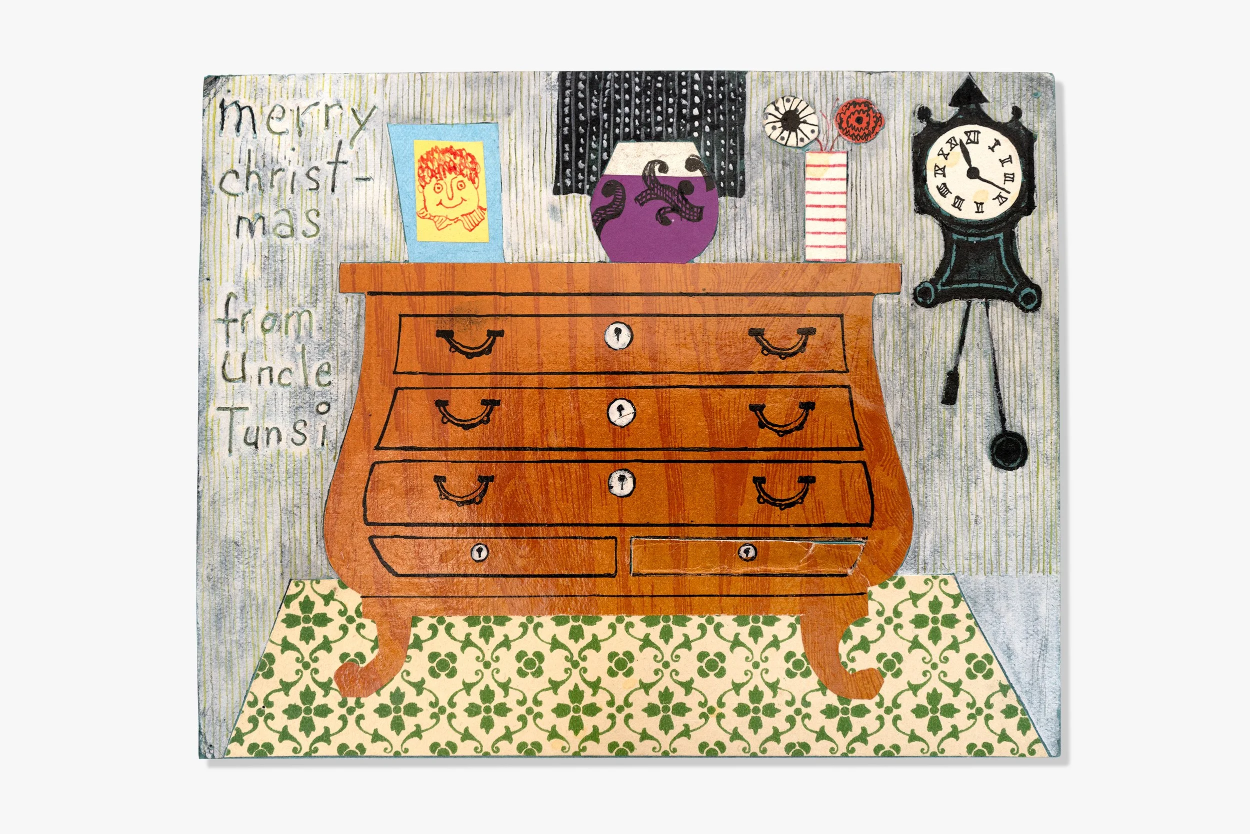 Giancarlo Tunsi Girard, Christmas Card To Sansi Girard, 1957