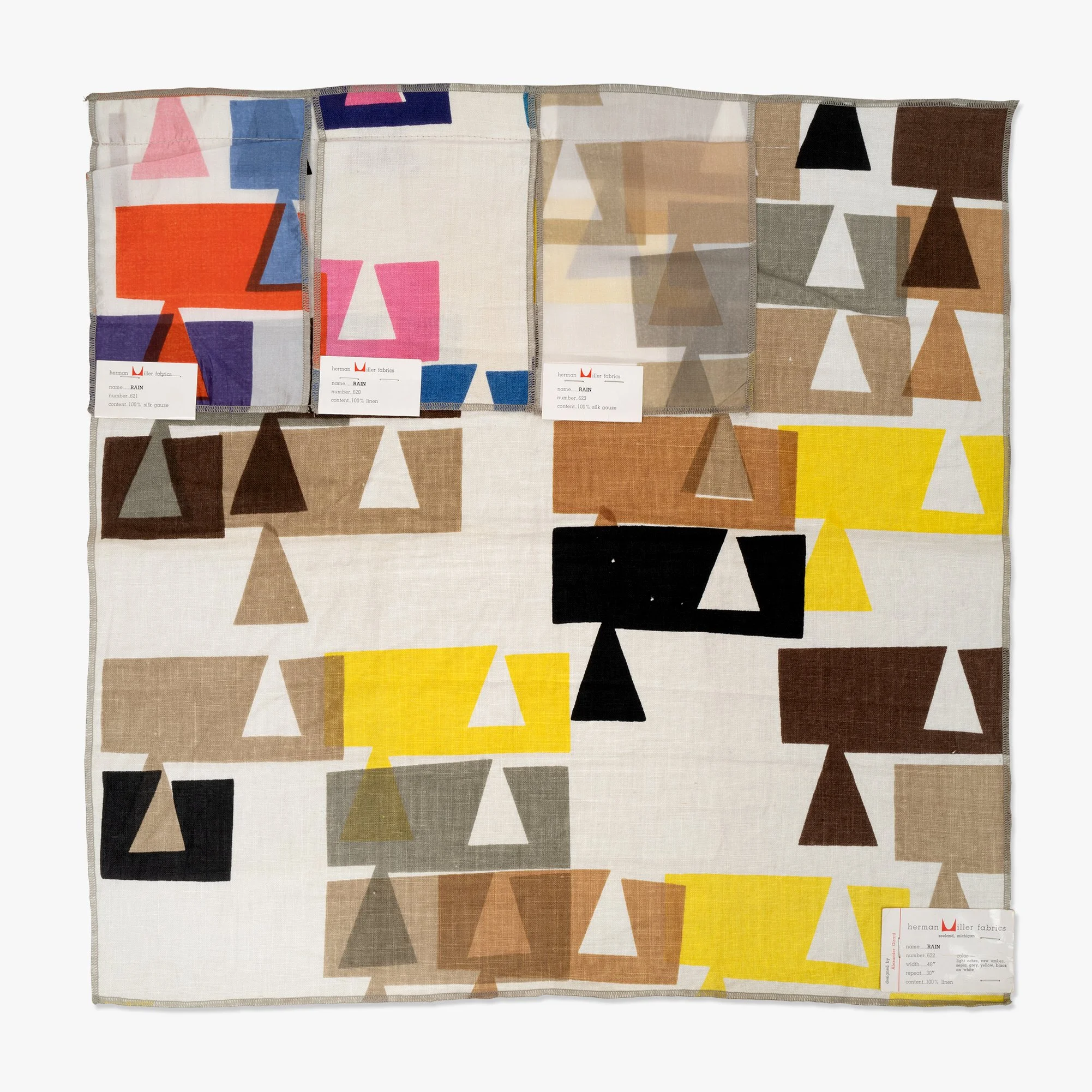 Alexander Girard/Herman Miller, "Rain" Textile Sample, 1953