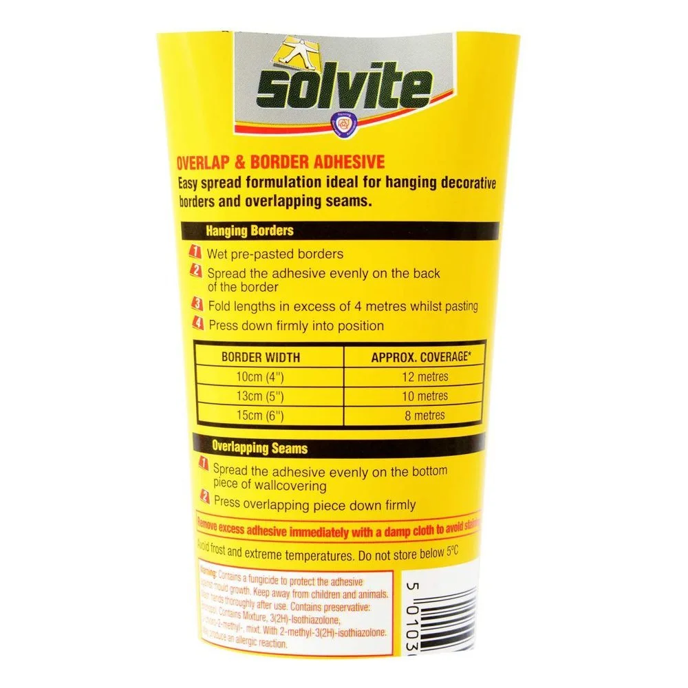 Solvite Wallpaper Repair, Overlap & Border Adhesive EXTRA STRONG