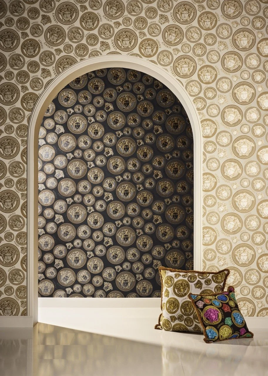 Versace Medusa Head Wallpaper Black Gold Shop Wallpaper Online America S Best Wallpaper Selection Wallpapers America