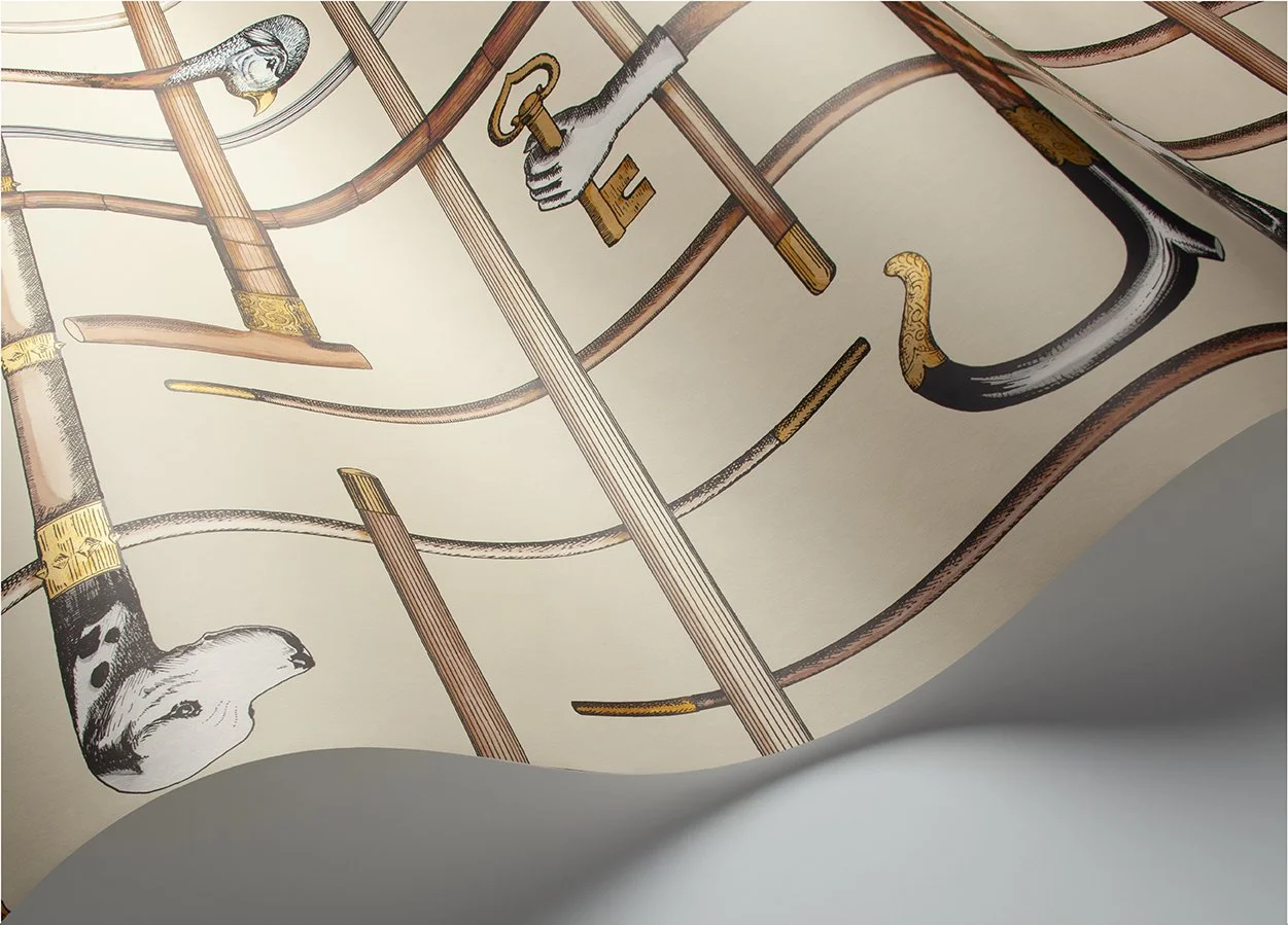Cole & Son | Fornasetti Bastoni Walking Cane Wallpaper 114/14026 | Shop
