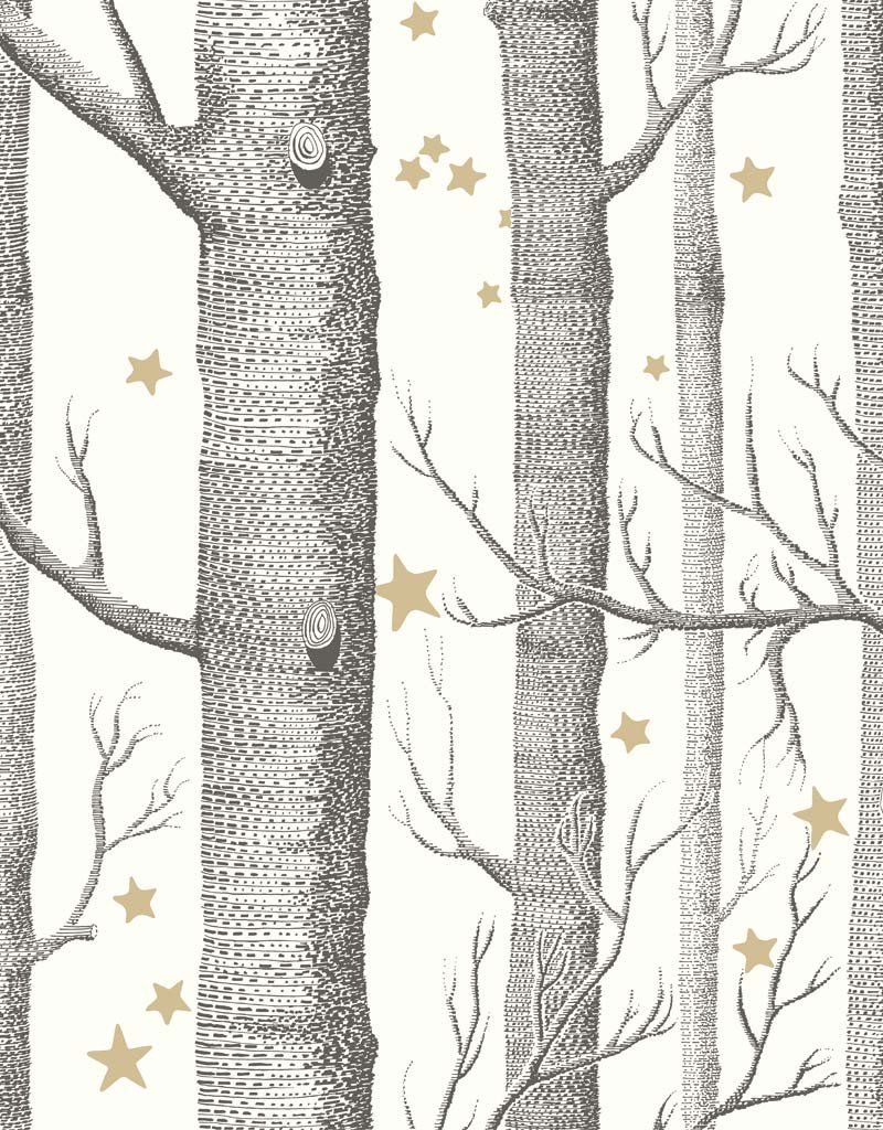Cole & Son Woods and Stars Black and White Wallpaper 103/11050 | Shop  Wallpaper Online | America's Best Wallpaper Selection | WALLPAPERS AMERICA