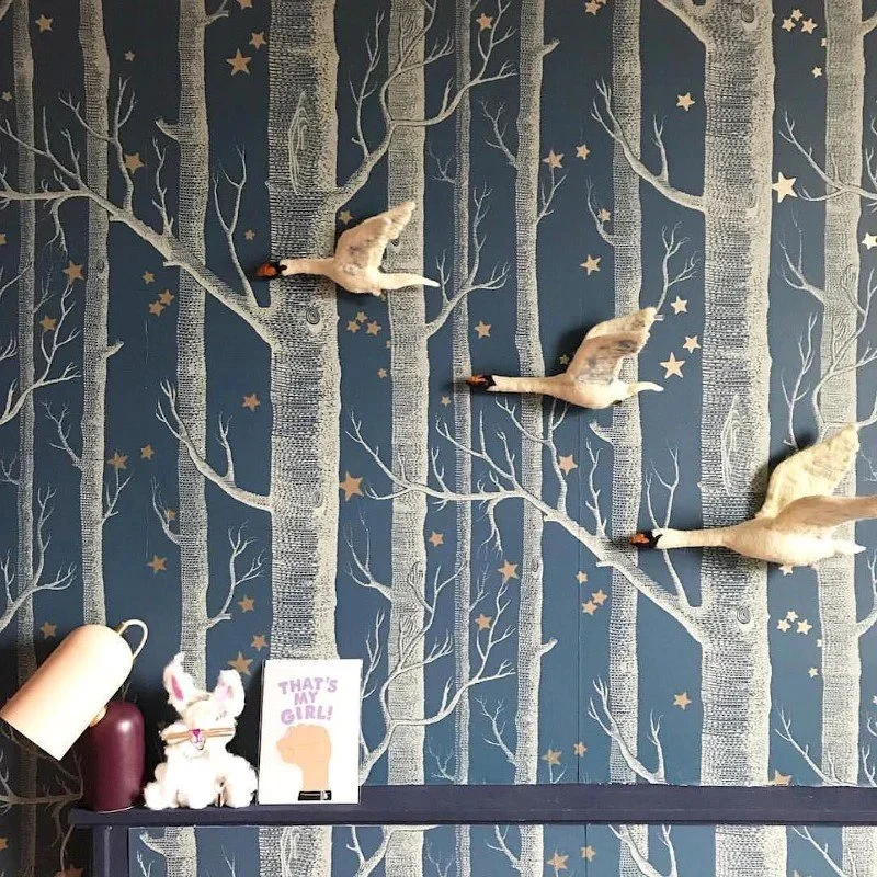 Cole & Son Woods and Stars Powder Blue 103/11051 Shop Wallpaper